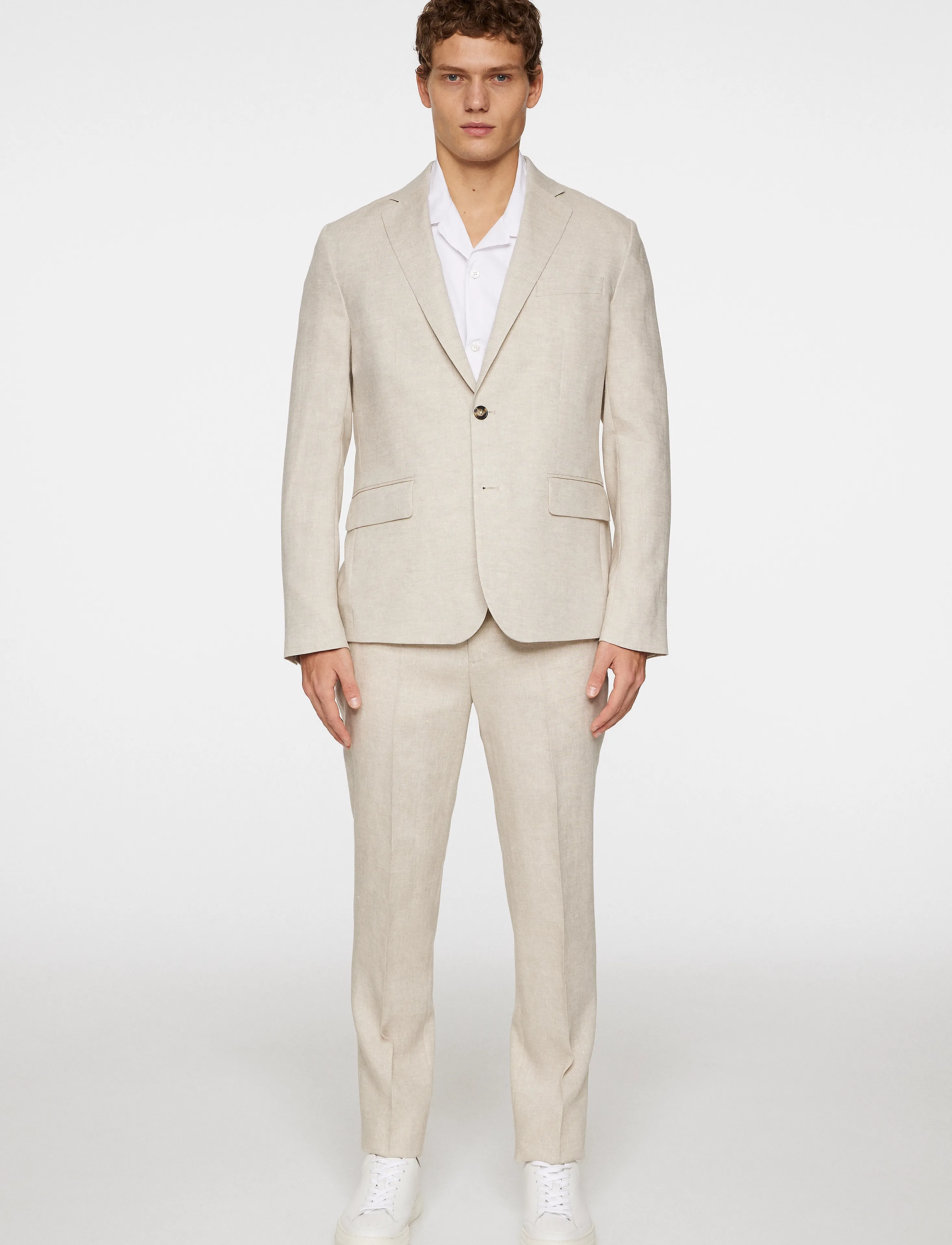 J. Lindeberg - Elton U Super Linen Blazer - moonbeam - 4
