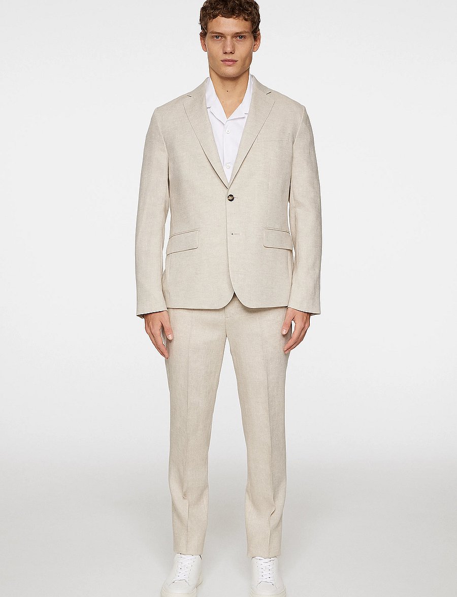 J. Lindeberg - Elton U Super Linen Blazer - einreiher - moonbeam - 4