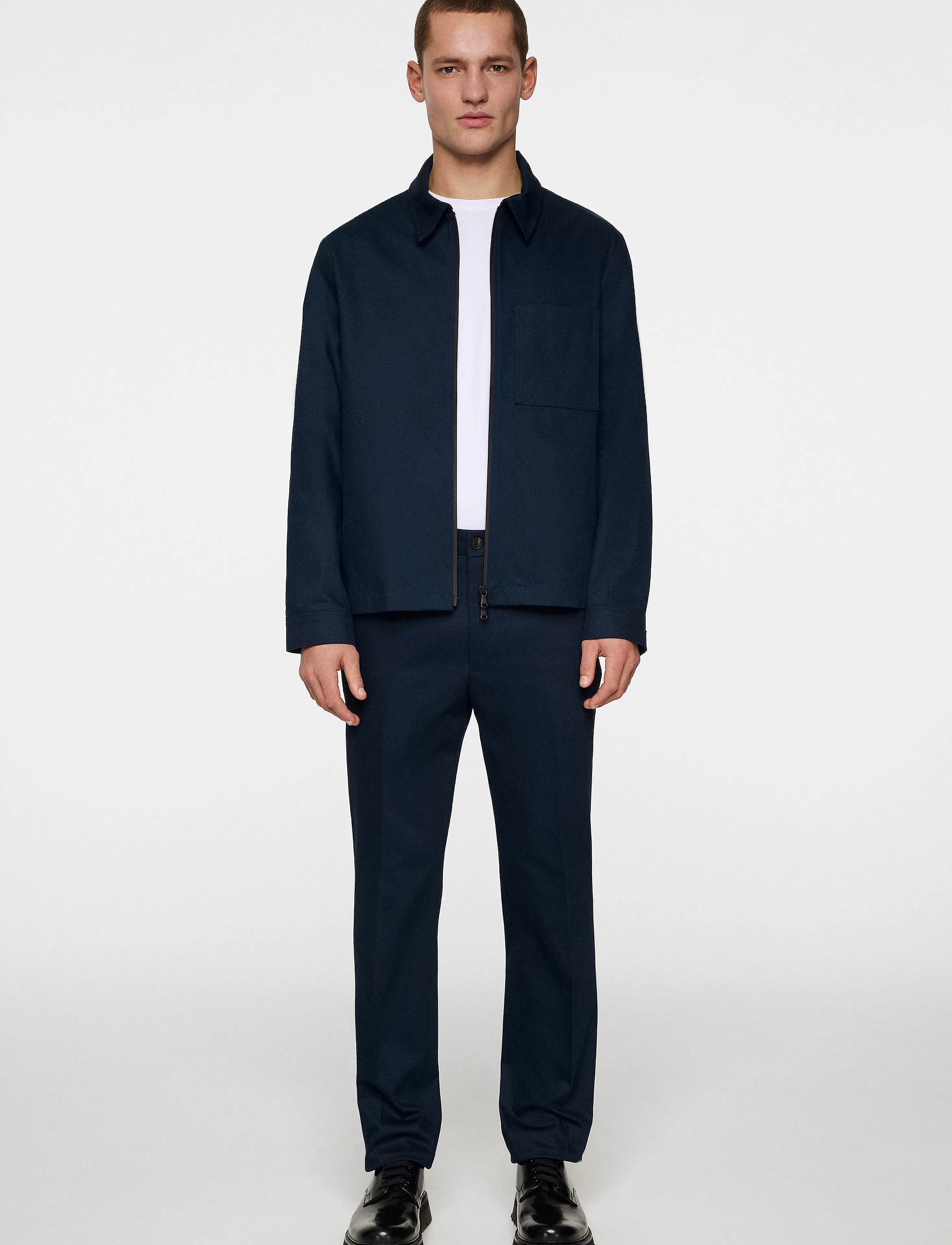 J. Lindeberg - Julius Cotton Twill Overshirt - overshirts - jl navy - 4