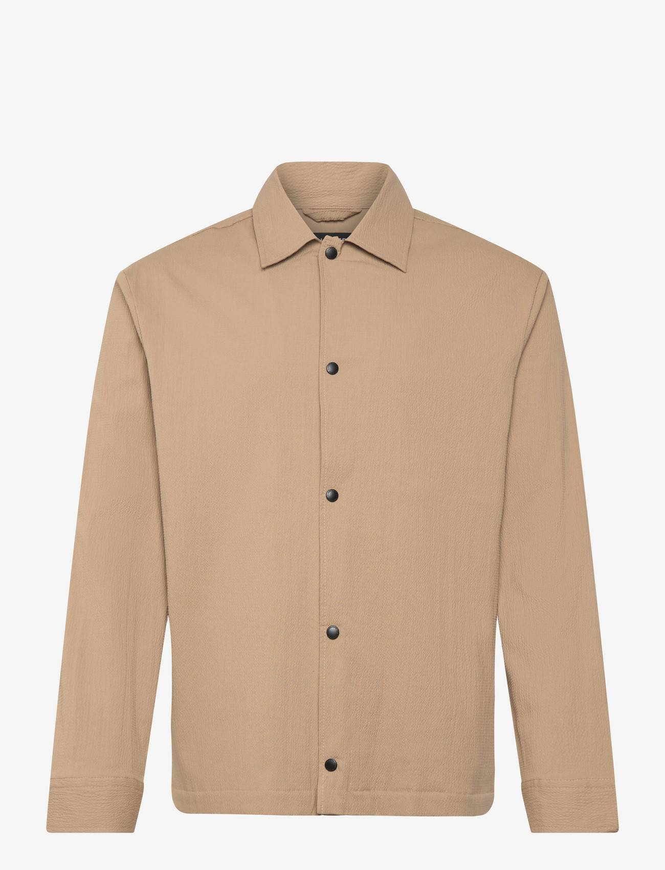 J. Lindeberg - Celian Seersucker Overshirt - kevadjoped - batique khaki - 0