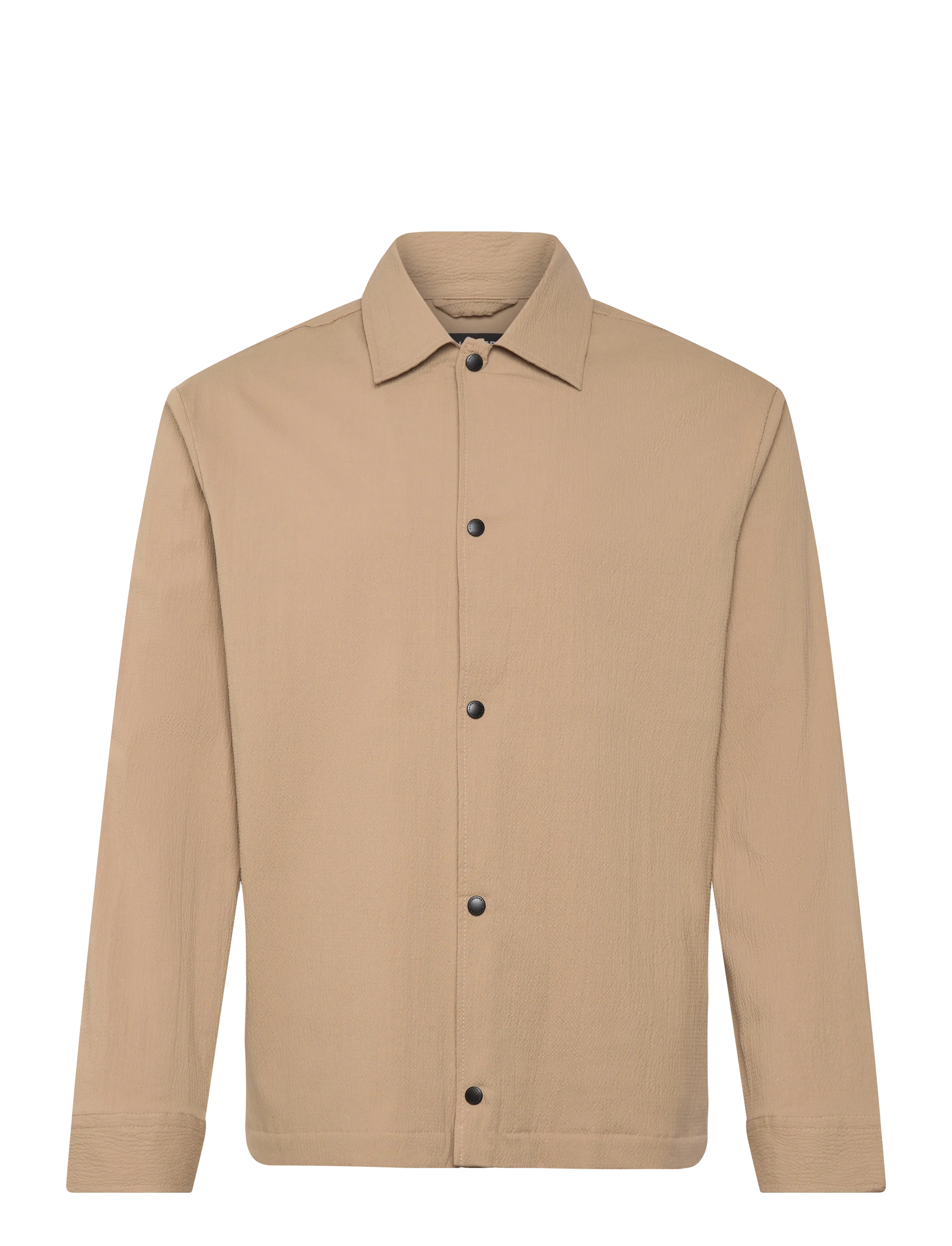 Celian Seersucker Overshirt - BATIQUE KHAKI