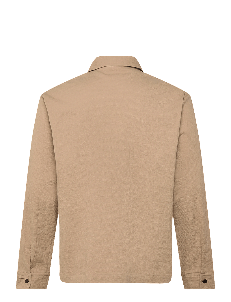 J. Lindeberg - Celian Seersucker Overshirt - kevadjoped - batique khaki - 1