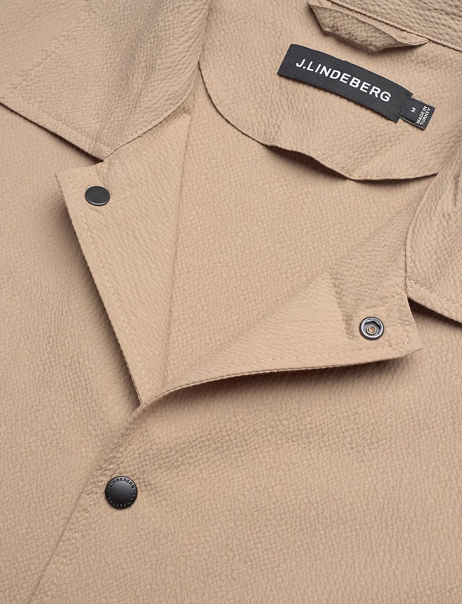 J. Lindeberg - Celian Seersucker Overshirt - frühlingsjacken - batique khaki - 5