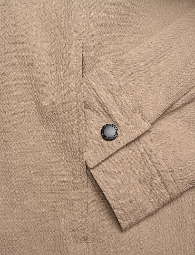 J. Lindeberg - Celian Seersucker Overshirt - kevadjoped - batique khaki - 3