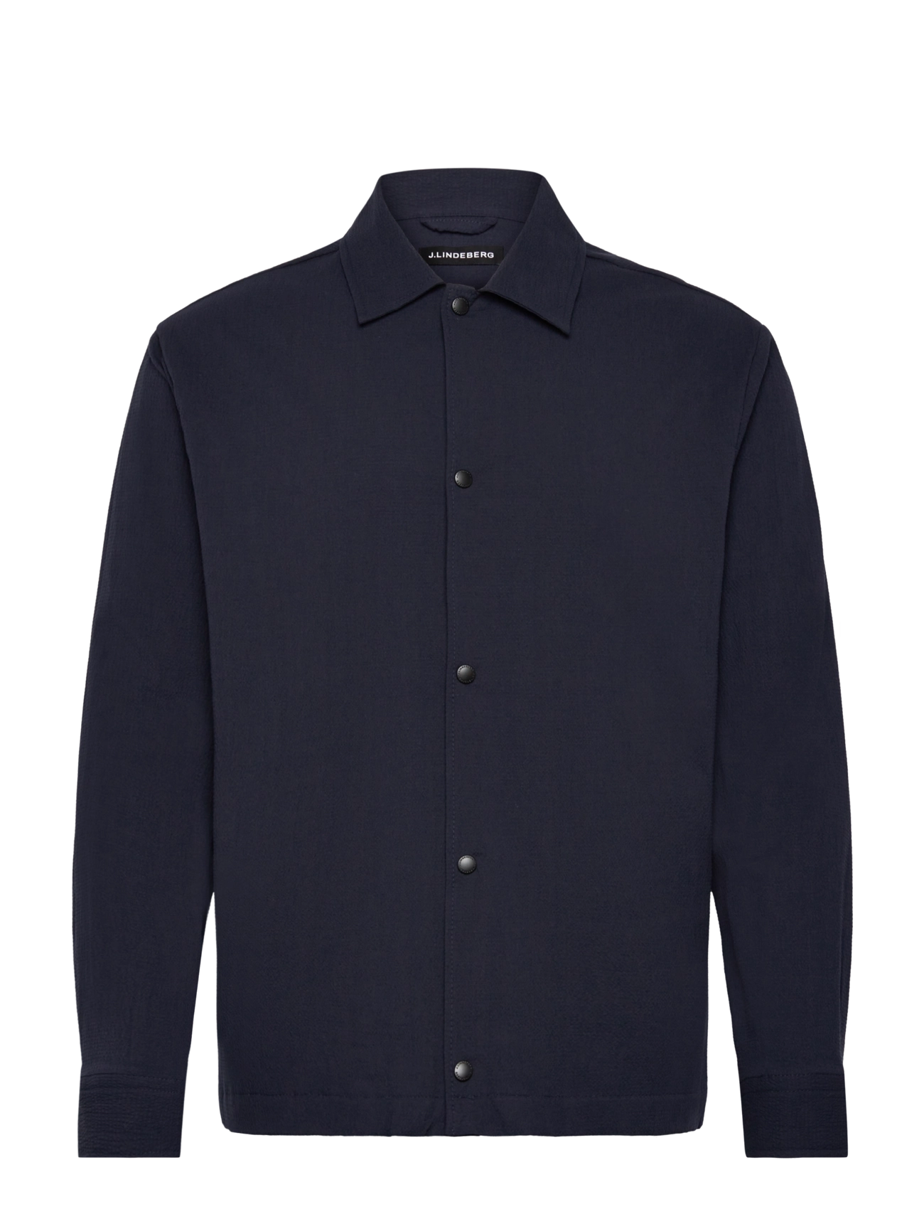 Celian Seersucker Overshirt - JL NAVY