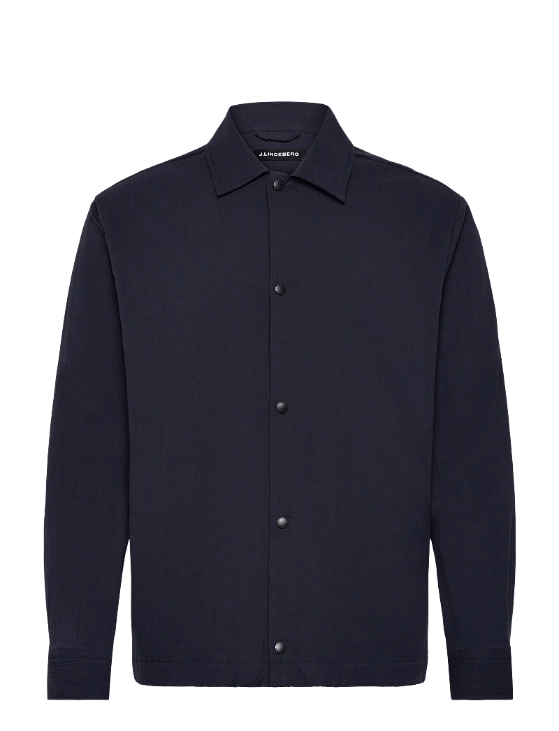 J. Lindeberg - Celian Seersucker Overshirt - forårsjakker - jl navy - 1
