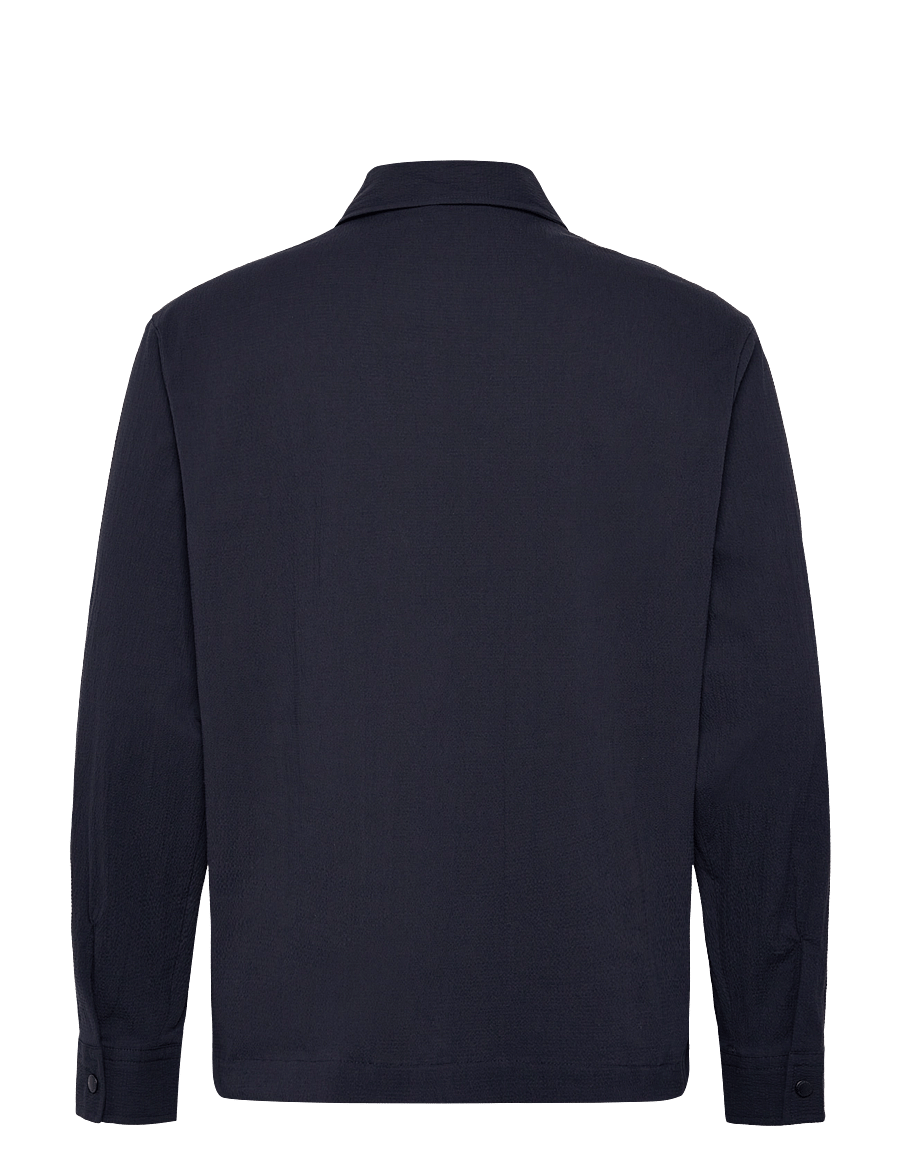 J. Lindeberg - Celian Seersucker Overshirt - frühlingsjacken - jl navy - 2