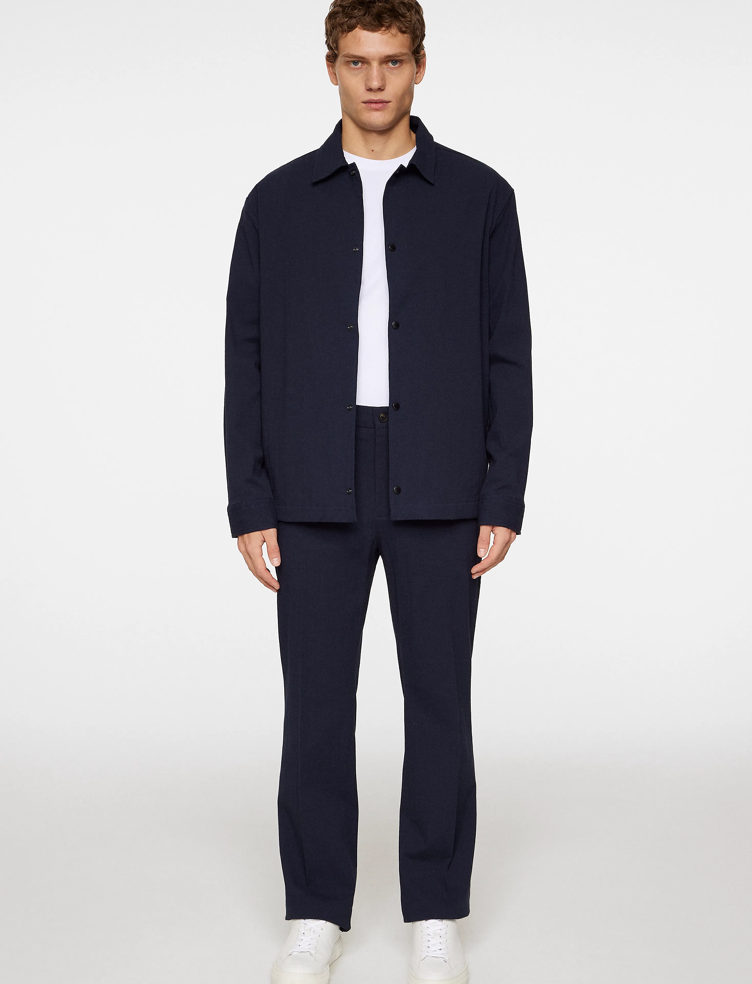 J. Lindeberg Celian Seersucker Overshirt overshirts herr – bild 3