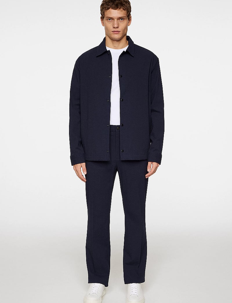 J. Lindeberg - Celian Seersucker Overshirt - forårsjakker - jl navy - 4