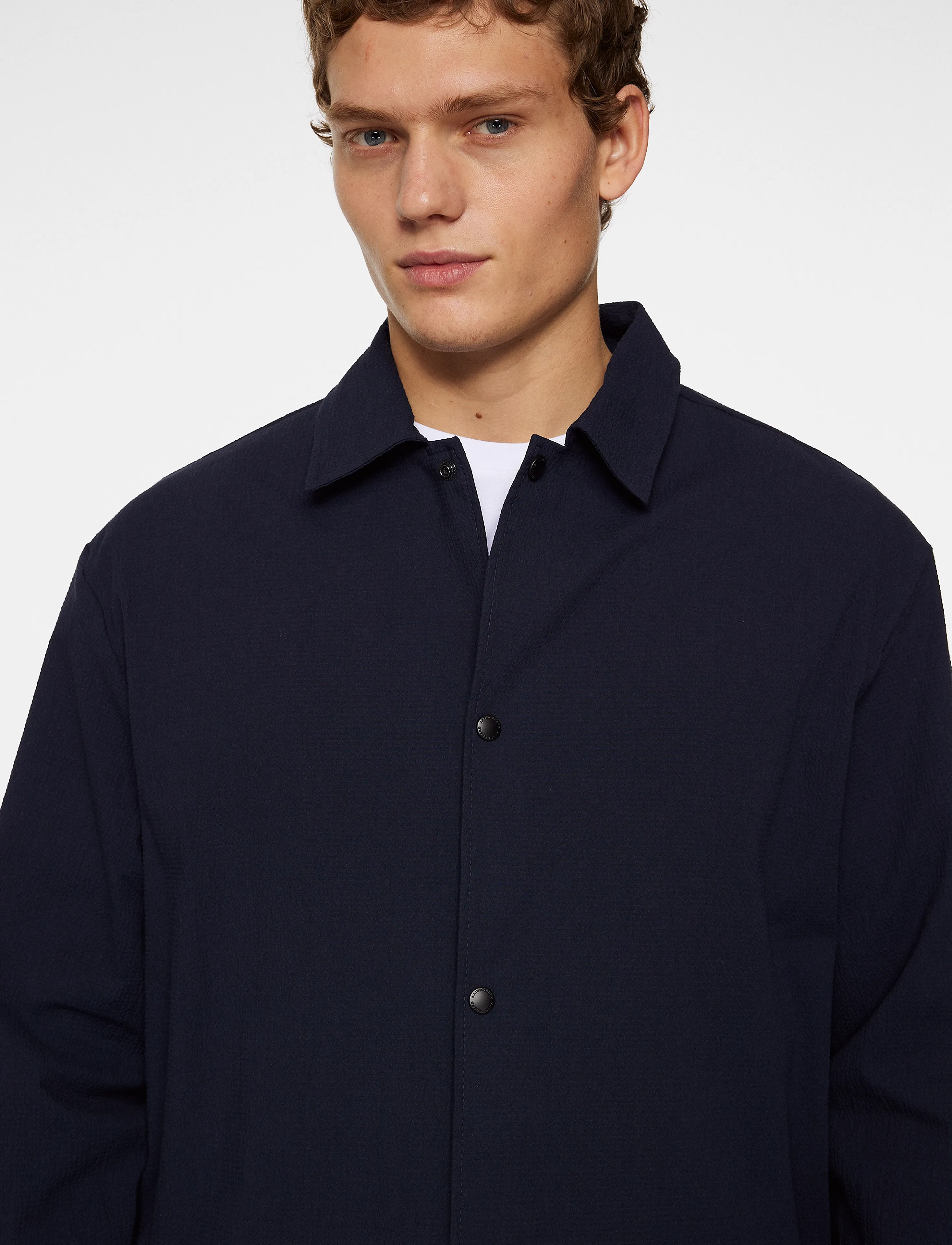 J. Lindeberg Celian Seersucker Overshirt overshirts herr – bild 4
