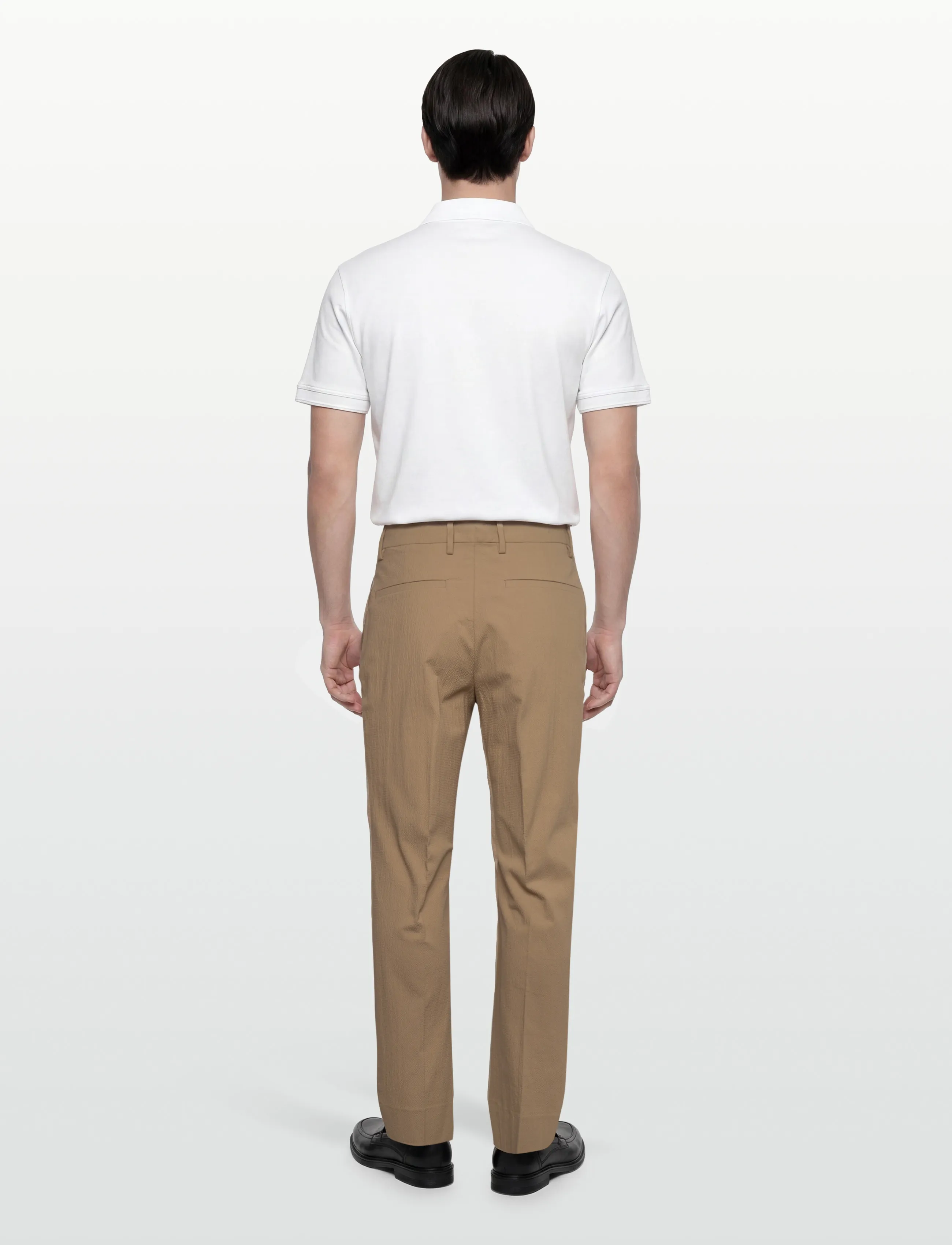 J. Lindeberg - Dropper Seersucker Pants - suit trousers - batique khaki - 4