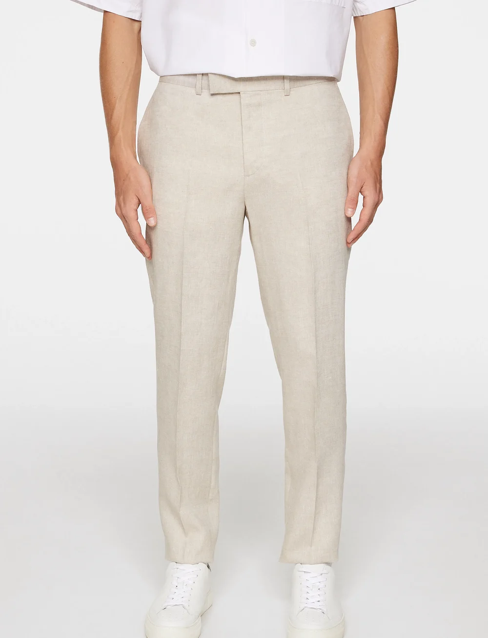J. Lindeberg - Grant Super Linen Pants - leinenhosen - moonbeam - 0