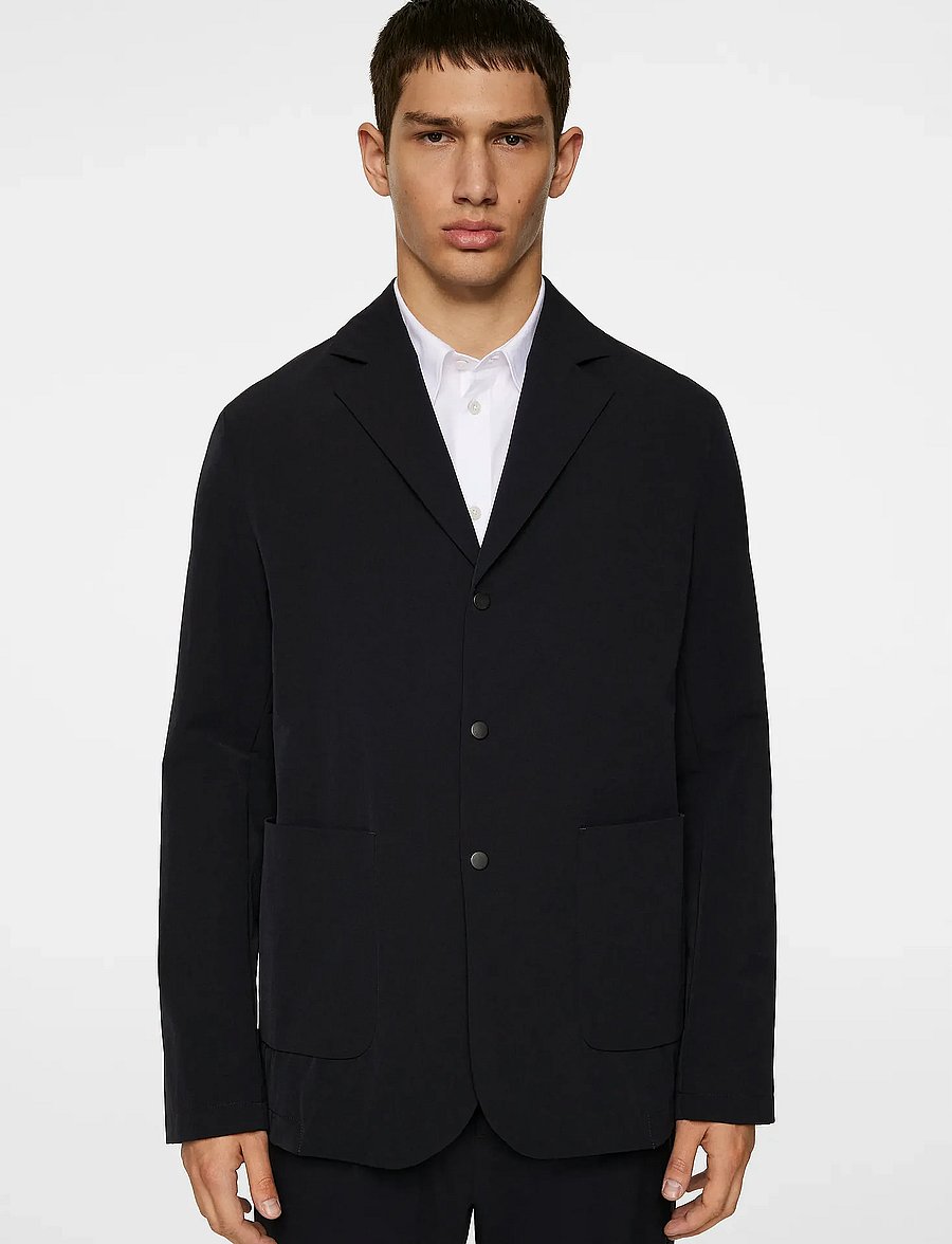 J. Lindeberg - Barry WR Tech Blazer - Ühe rinnatisega pintsakud - jl navy - 0