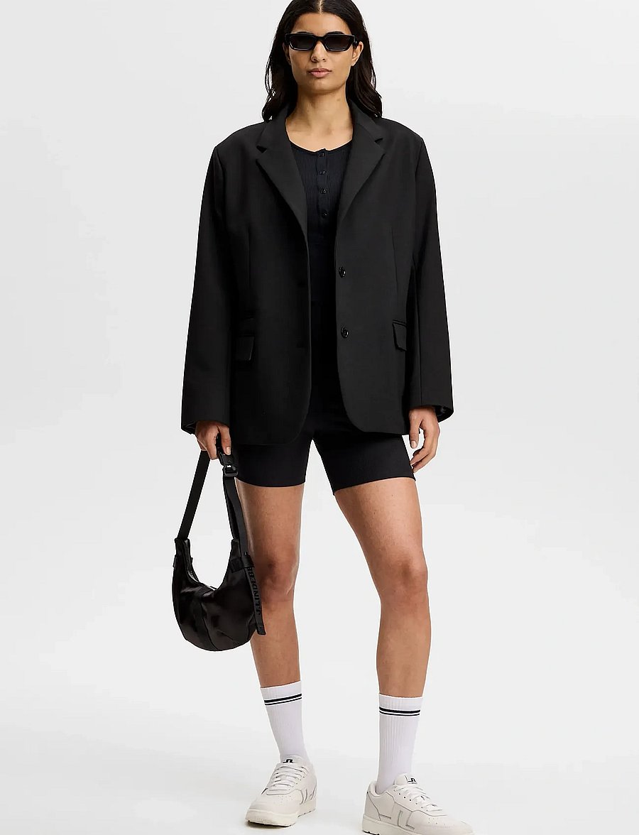 J. Lindeberg - SANNA RIB HENLEY LS - pitkähihaiset paidat - black - 4