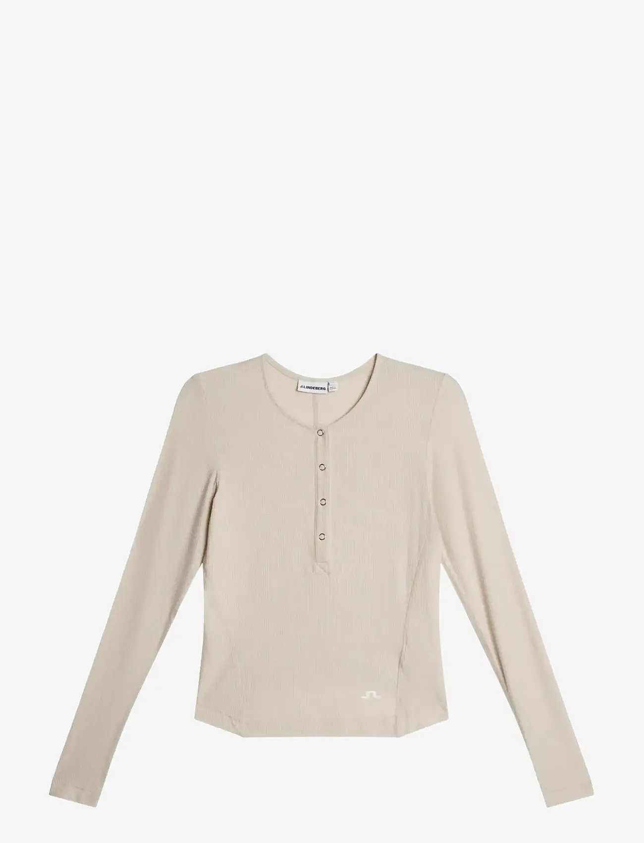 J. Lindeberg - SANNA RIB HENLEY LS - langærmede toppe - moonbeam - 1