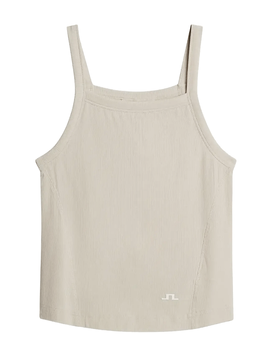 J. Lindeberg - MEIRA RIB TANK TOP - crop tops - moonbeam - 1