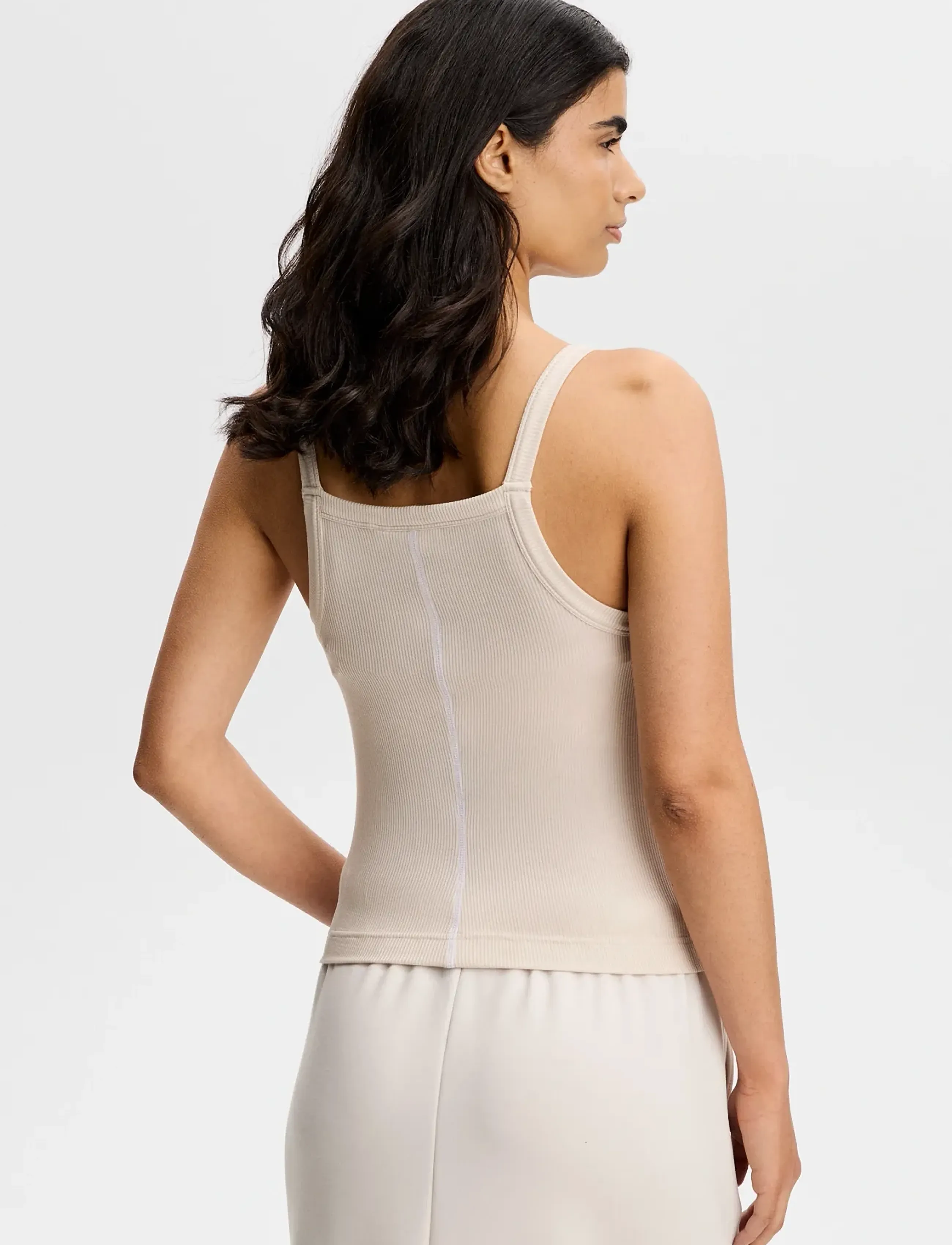 J. Lindeberg - MEIRA RIB TANK TOP - crop tops - moonbeam - 3