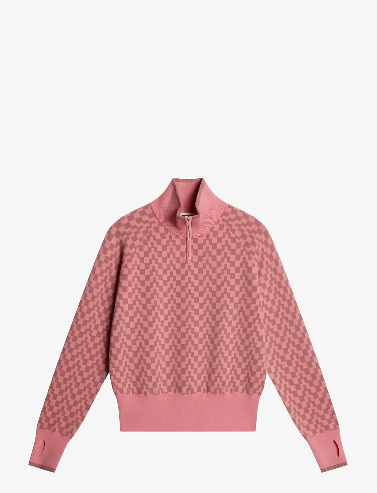 J. Lindeberg - KERLA KNITTED ZIP SWEATER - sweatshirts - bridge stack rose m - 1