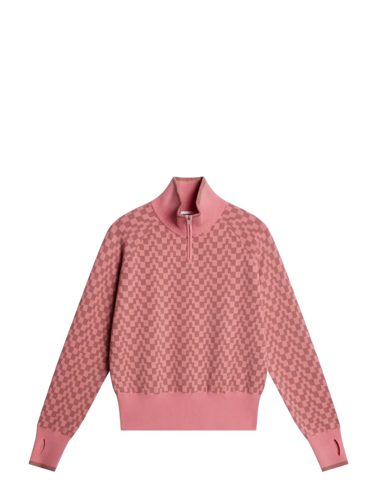 J. Lindeberg KERLA KNITTED ZIP SWEATER - Pullover - BRIDGE STACK ROSE M / multi