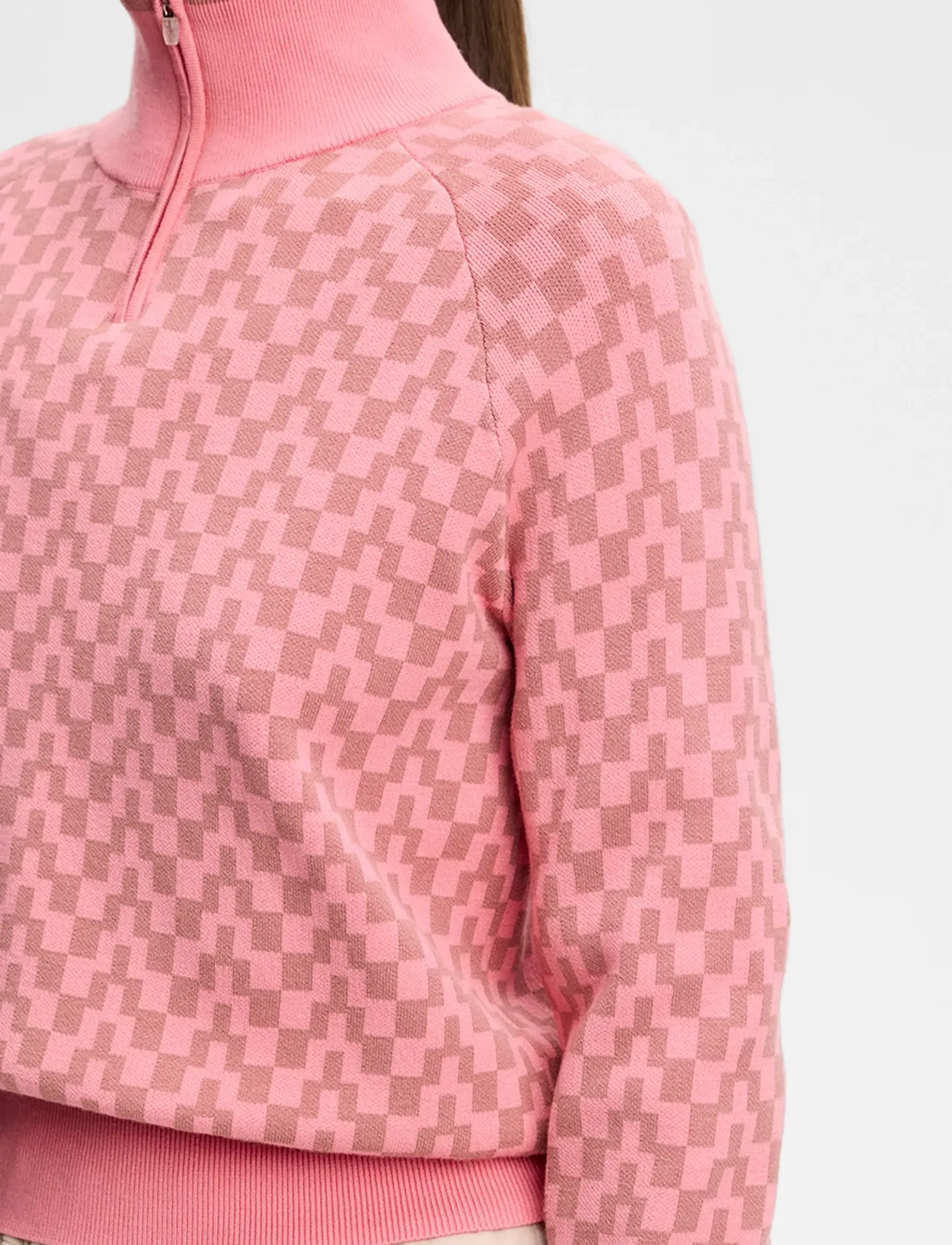 J. Lindeberg - KERLA KNITTED ZIP SWEATER - sweatshirts - bridge stack rose m - 2