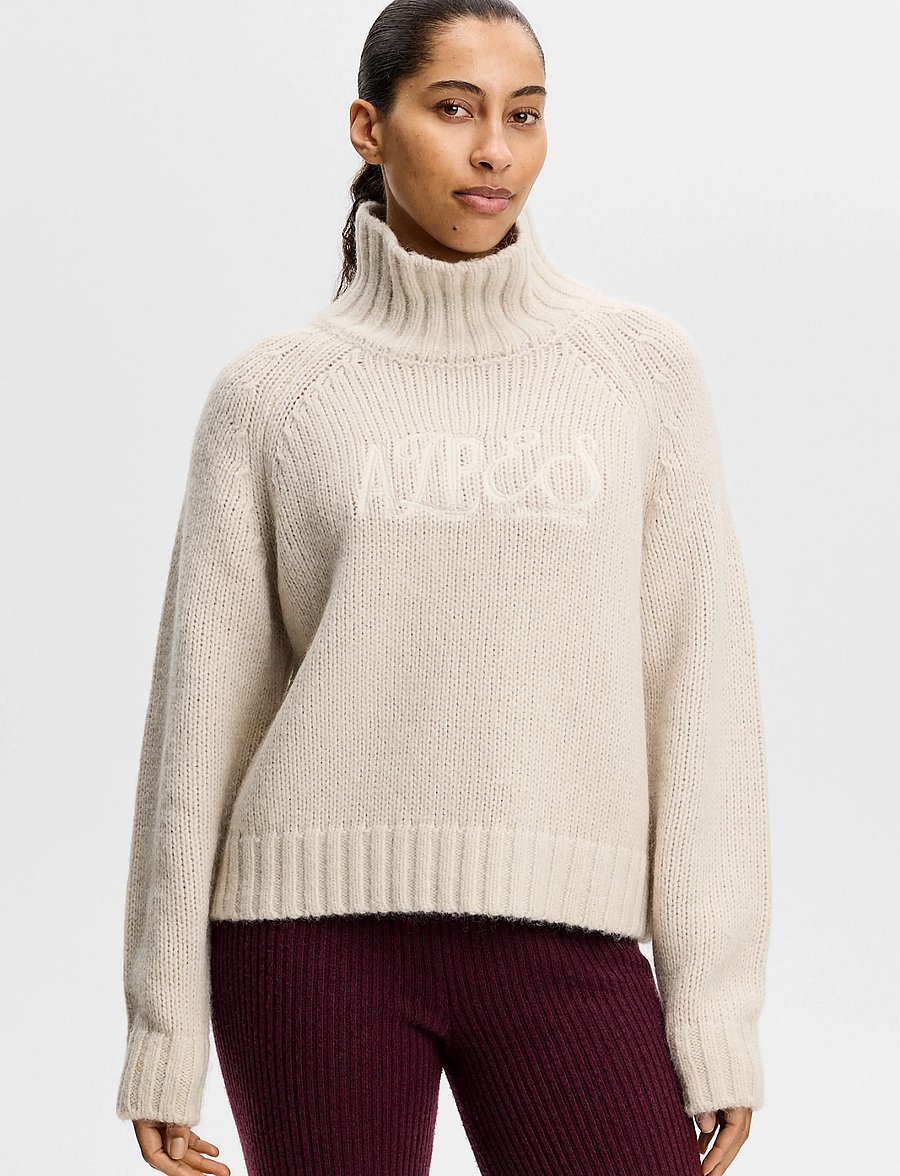 J. Lindeberg - APRIL CHUNKY KNIT TURTLENECK - striktrøjer - moonbeam - 0