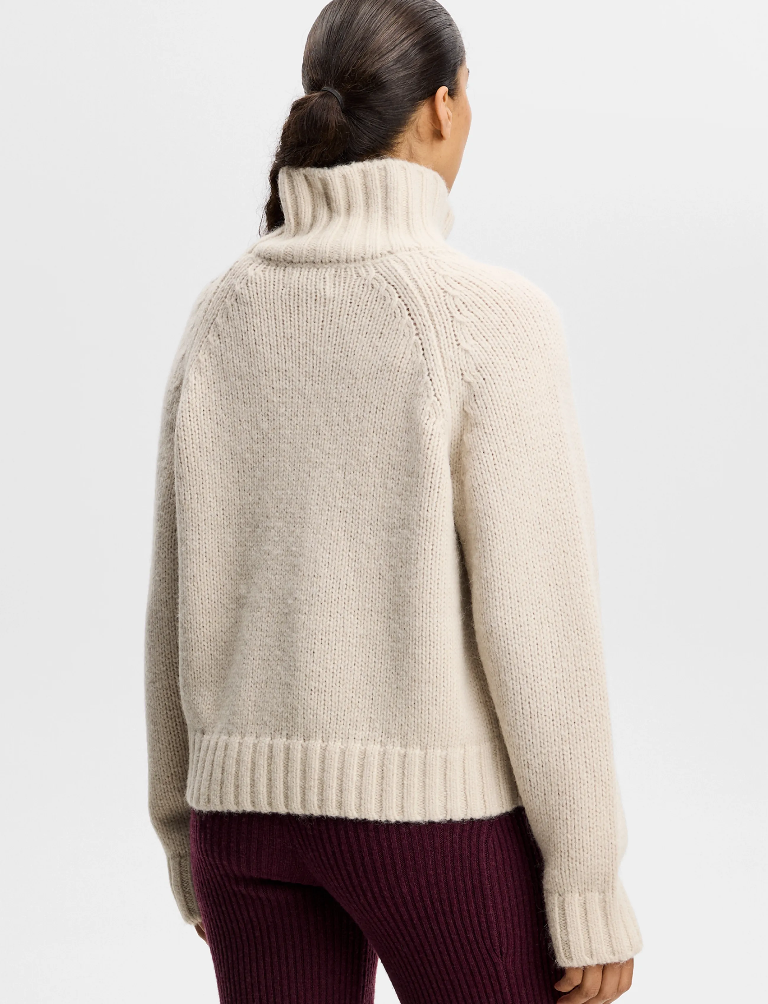 J. Lindeberg - APRIL CHUNKY KNIT TURTLENECK - jumpers - moonbeam - 2
