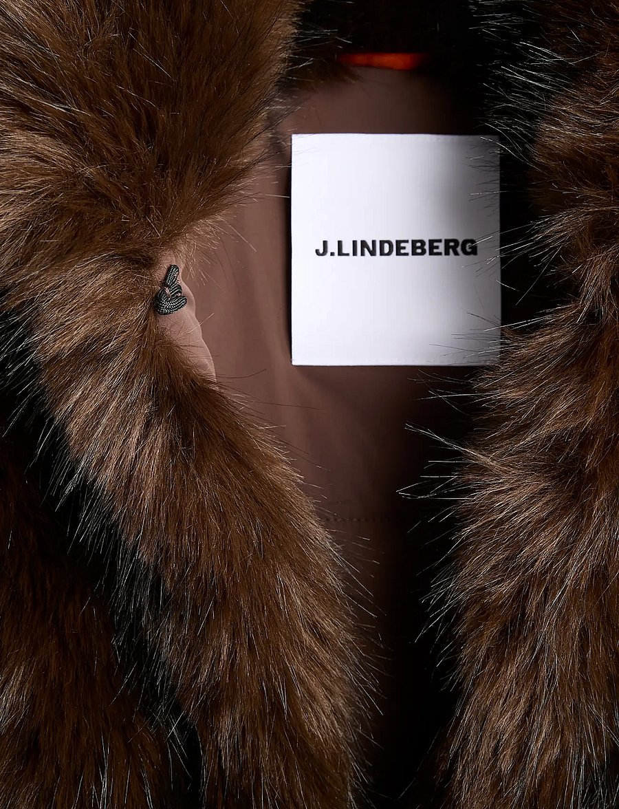 J. Lindeberg - DARIA FAUX FUR BALL VEST - fleece & teddy vests - seal brown - 2