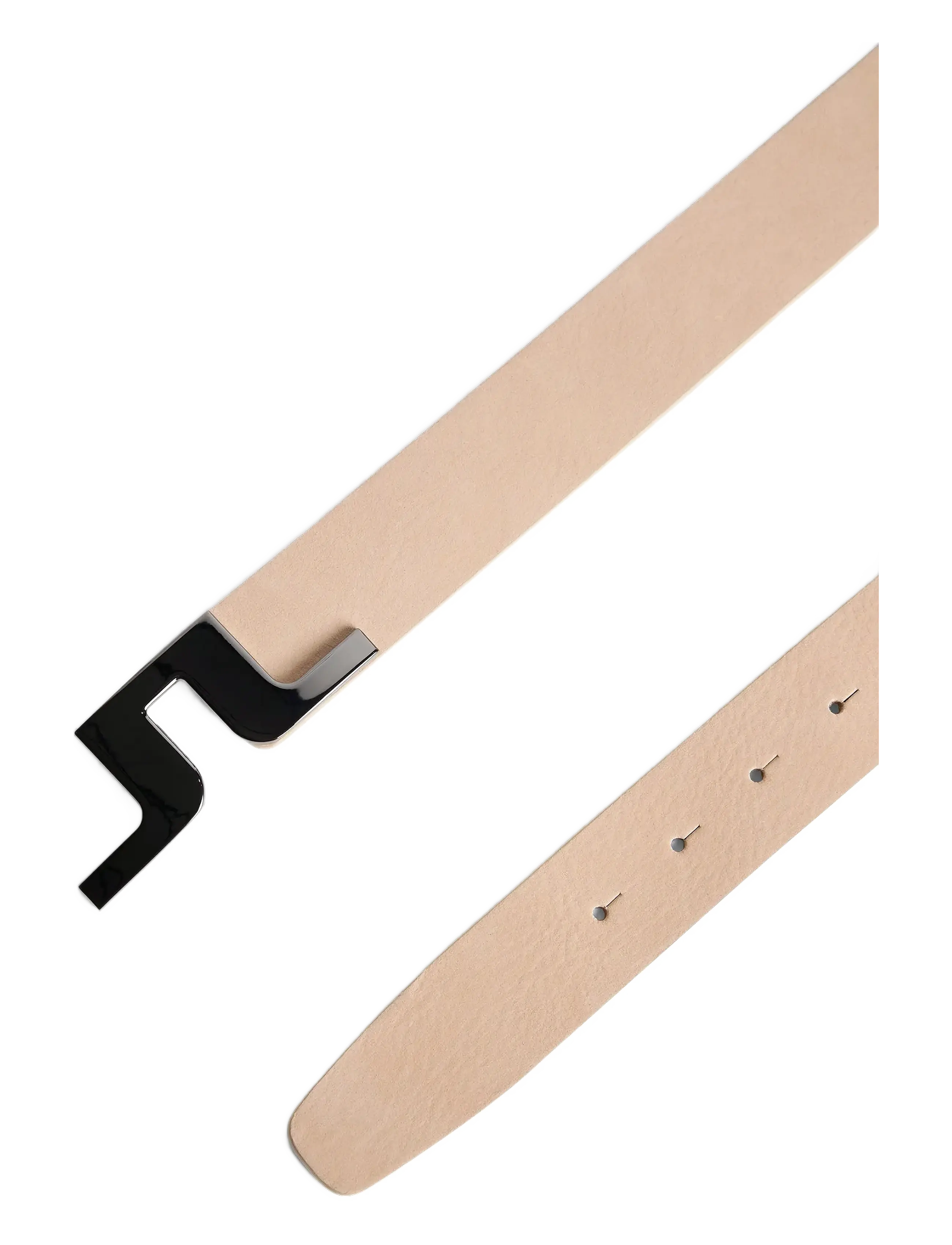 J. Lindeberg - Bridger Nubuck Leather Belt - moonbeam - 1