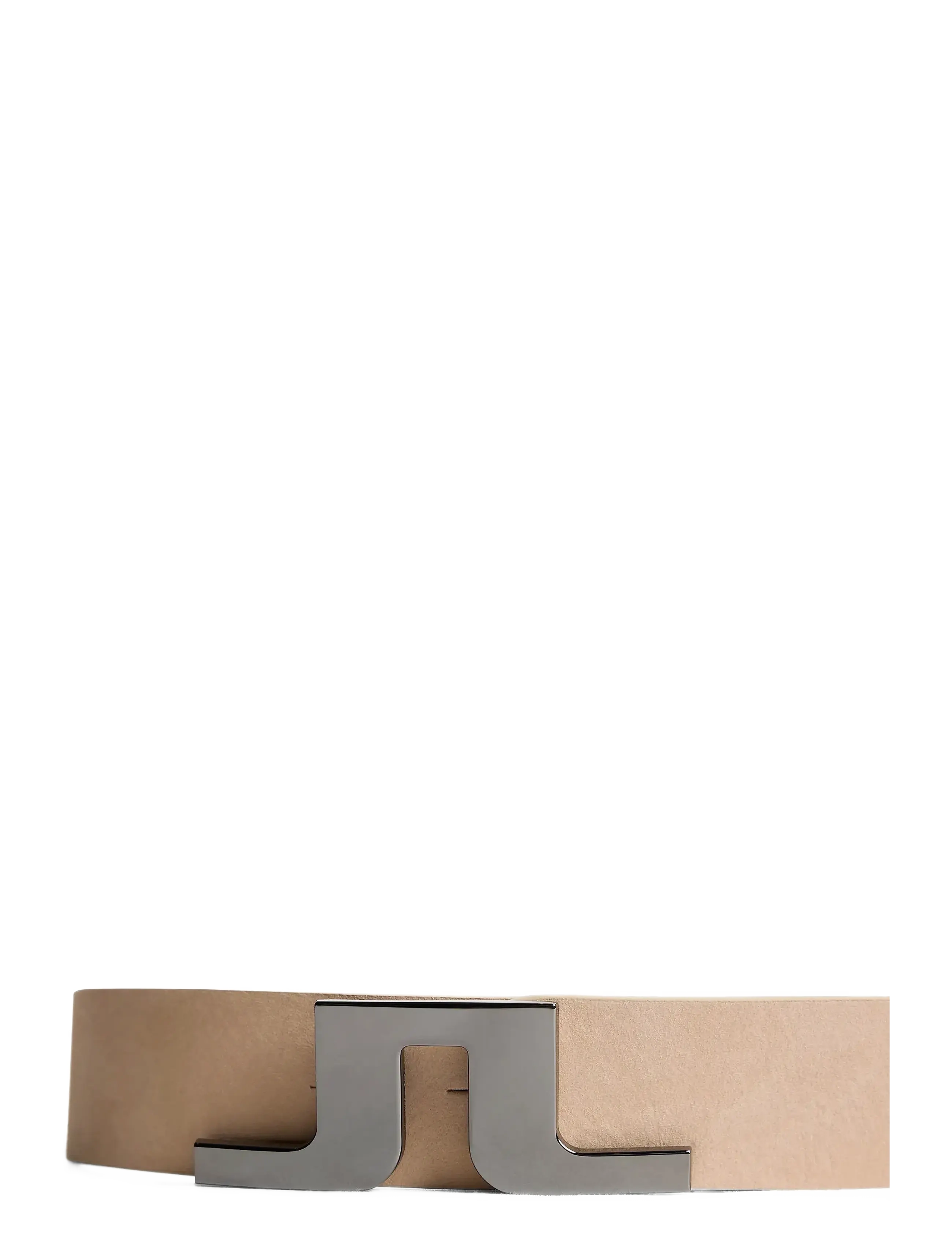 J. Lindeberg - Bridger Nubuck Leather Belt - moonbeam - 2