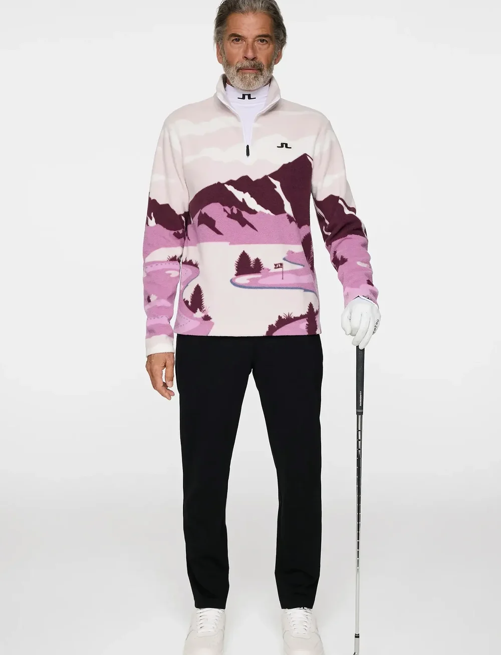 J. Lindeberg - Sammie Pile Jacket - fleece & midlayer - landscape fleece purple l - 4