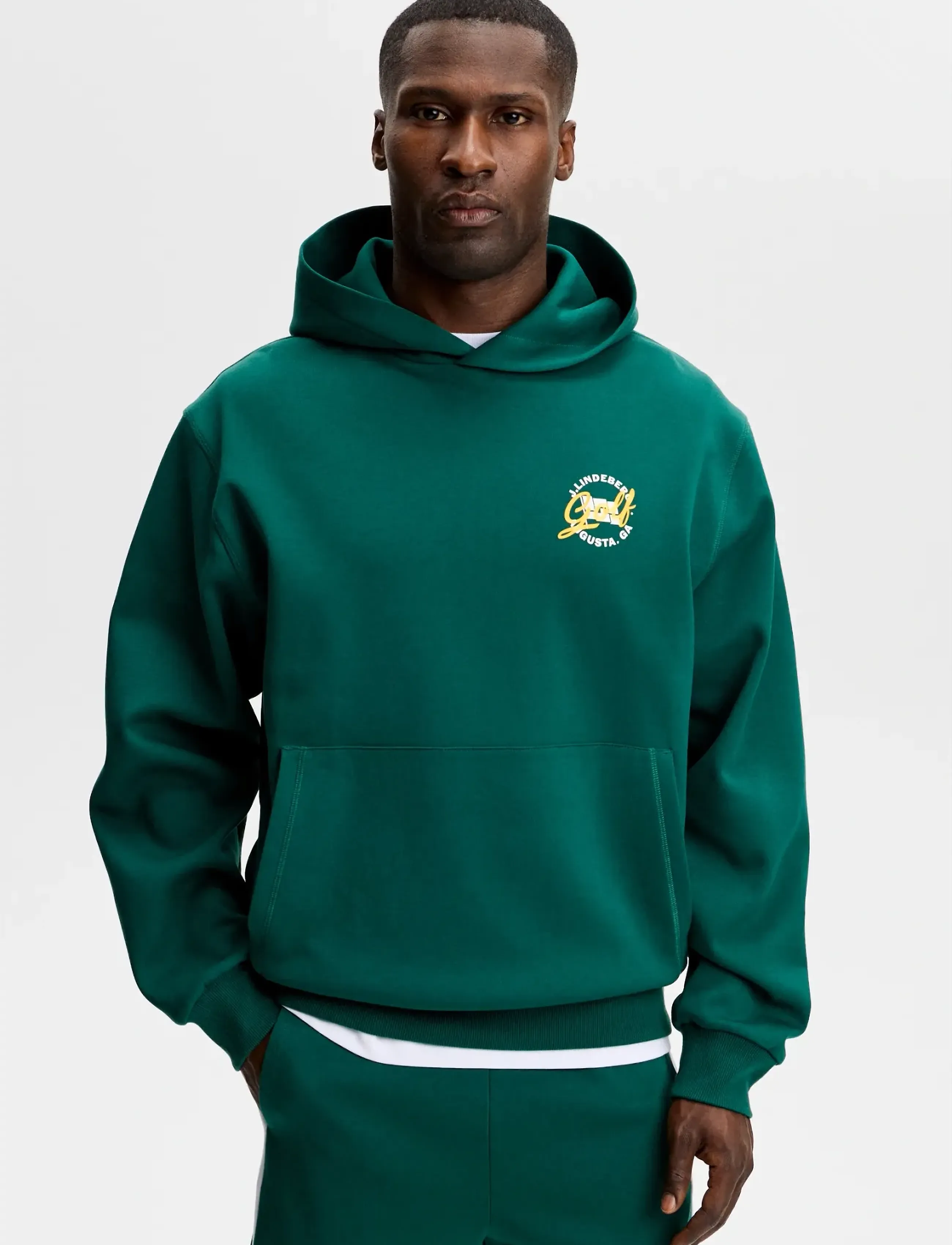 J. Lindeberg Club Tour Hood - Hættetrøjer - FOREST BIOME / green