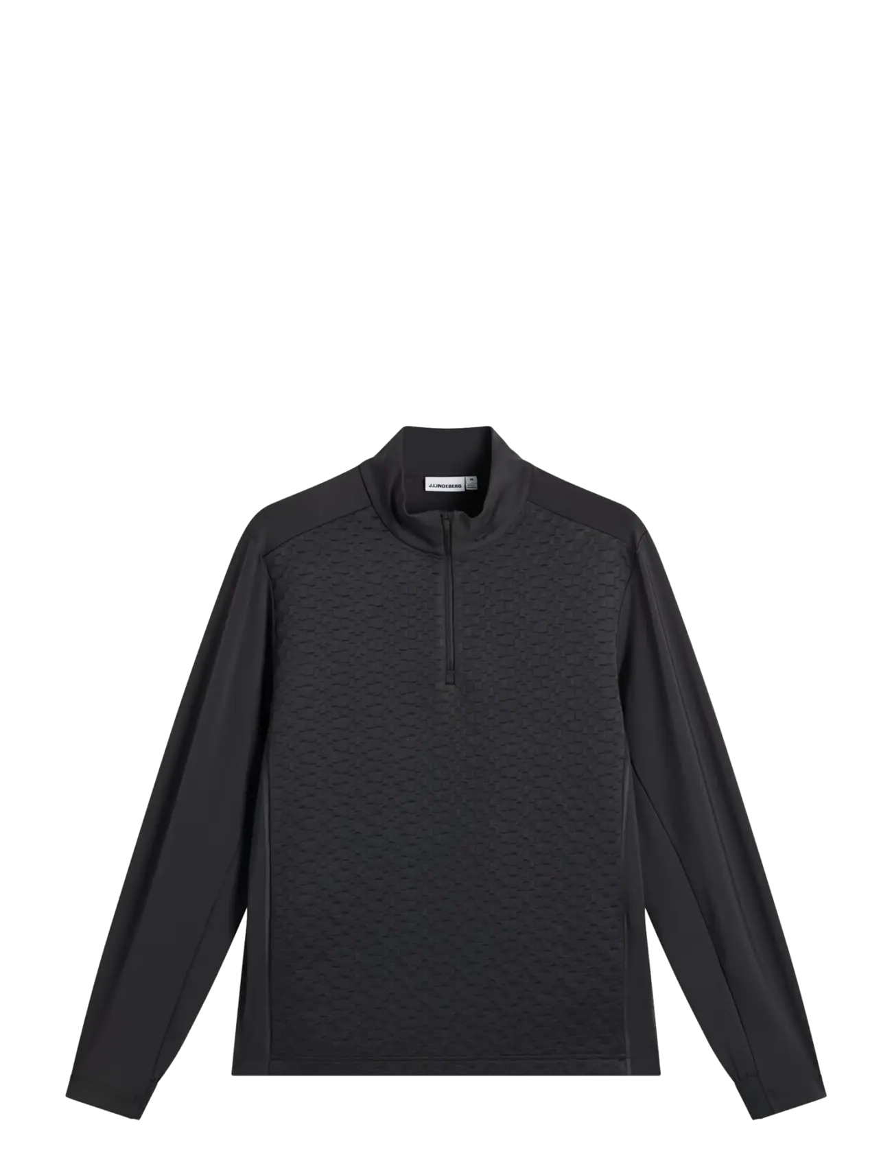 J. Lindeberg LASSY QUARTER ZIP MID LAYER - Tøj - BLACK / black