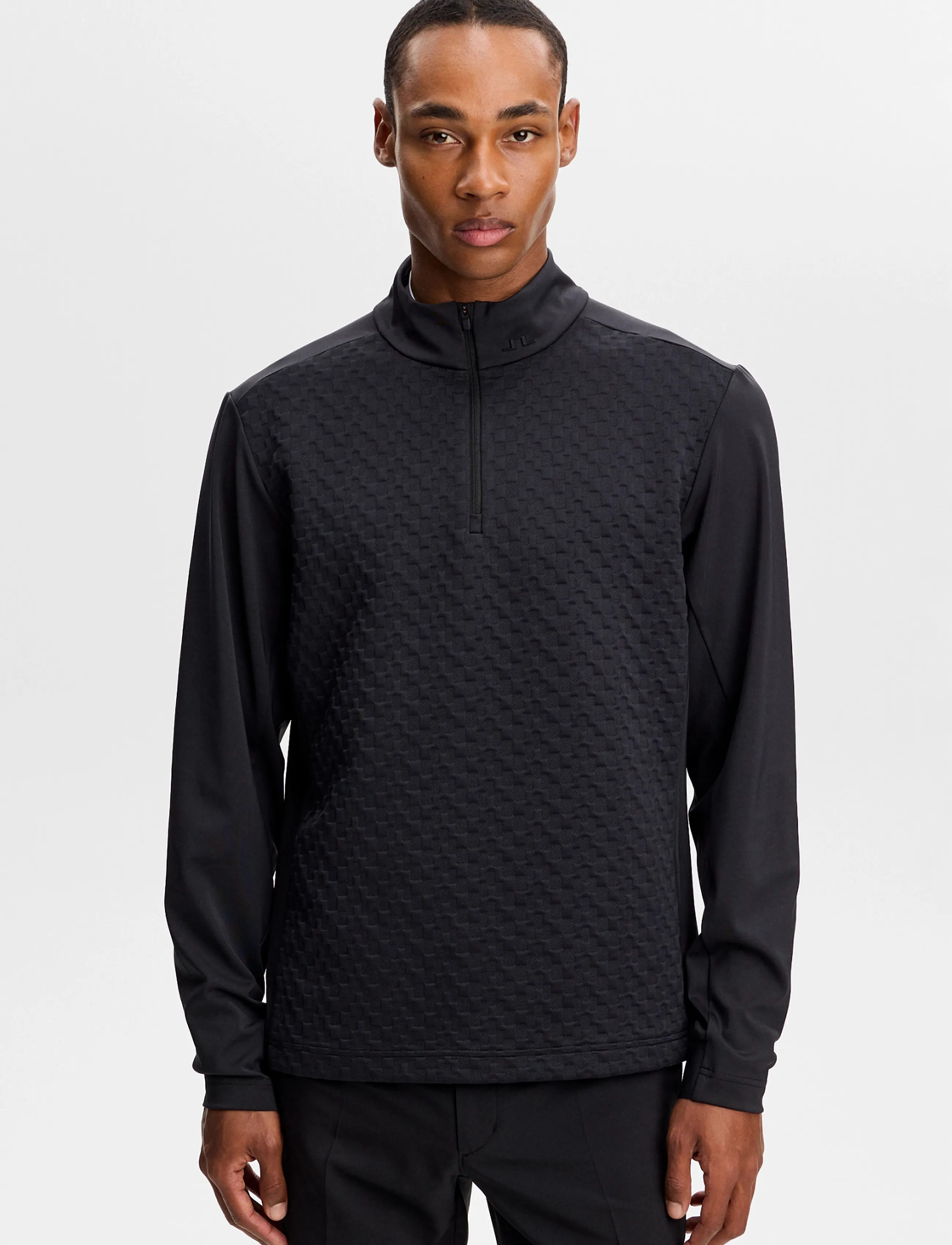J. Lindeberg Lassy Quarter Zip Mid Layer, XL, Sport Fleeces & Midlayers, Schwarz - Männerswear