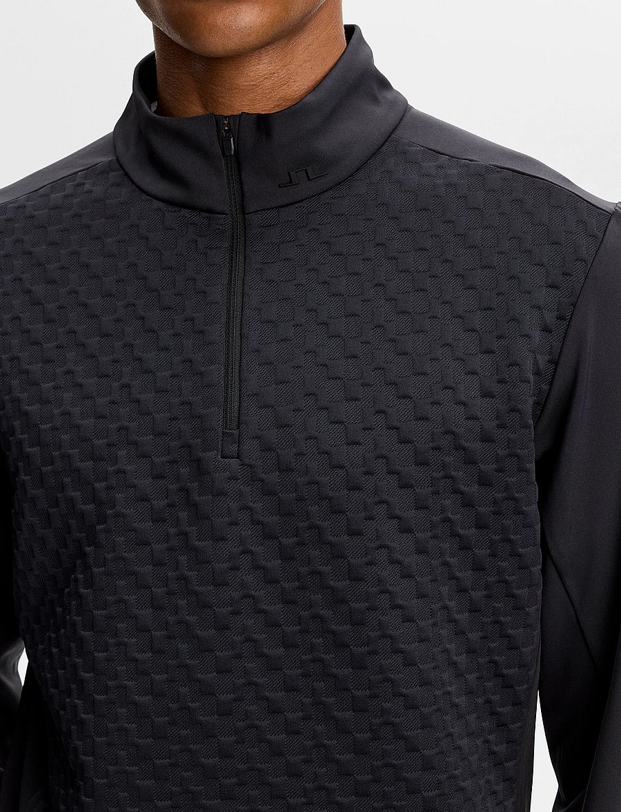 J. Lindeberg - LASSY QUARTER ZIP MID LAYER - fleece og mellemlag - black - 5