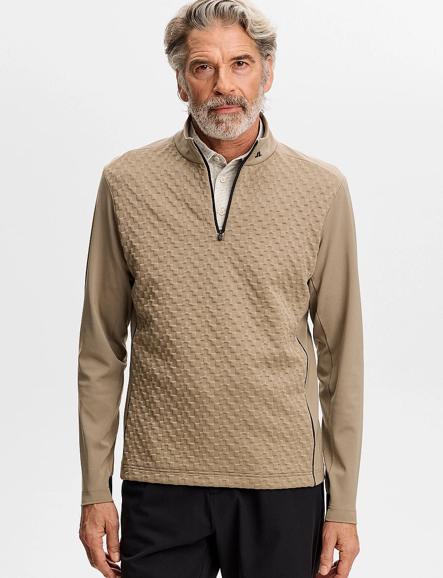 J. Lindeberg - LASSY QUARTER ZIP MID LAYER - fleece og mellemlag - brindle - 0