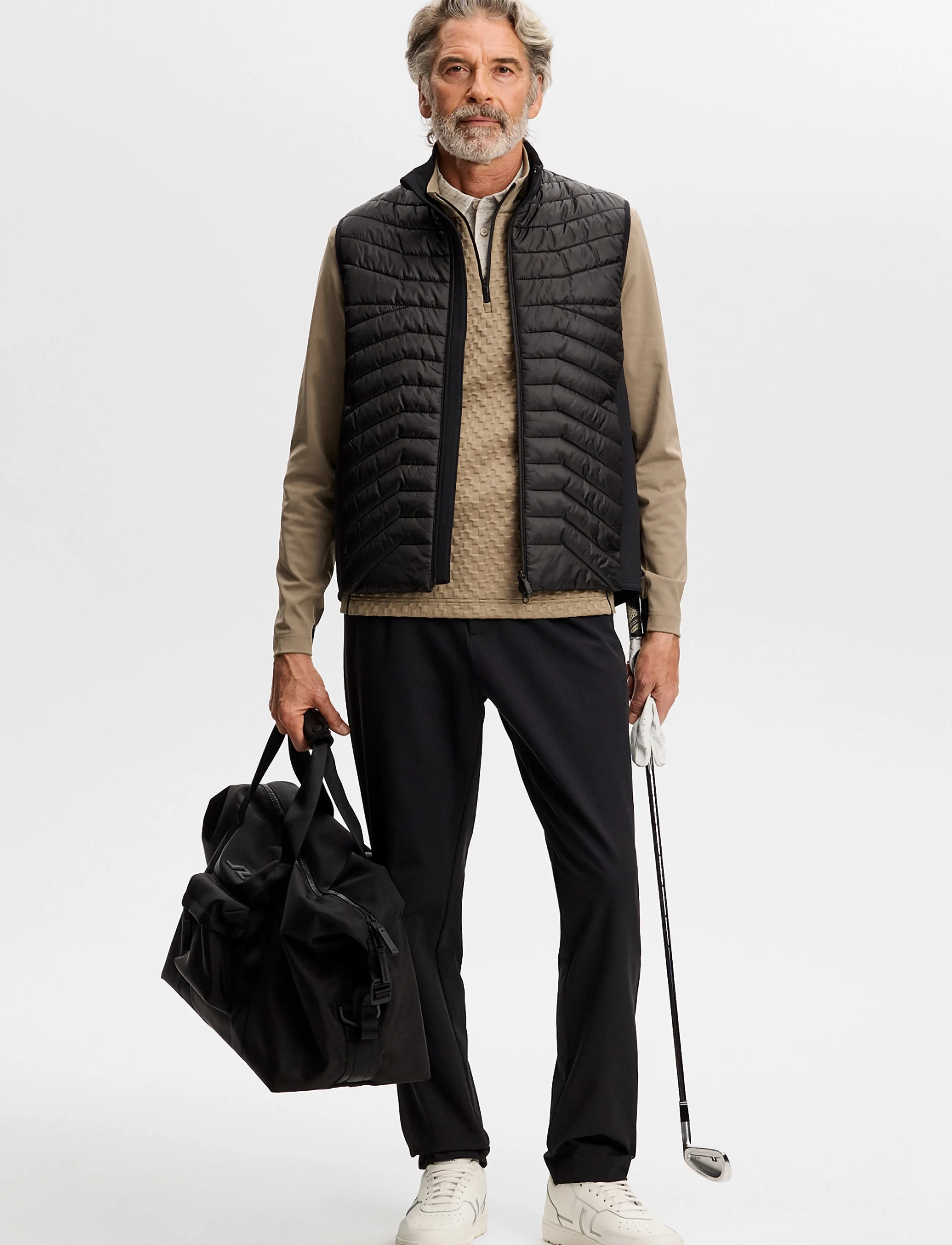 J. Lindeberg - LASSY QUARTER ZIP MID LAYER - fleeces & midlayers - brindle - 4