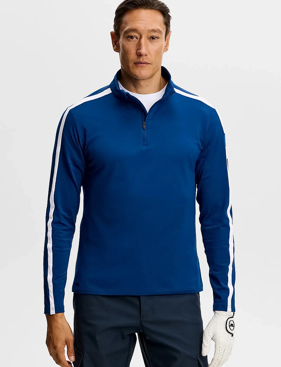 J. Lindeberg - Keaton Quarter Zip Mid Layer - fleece & mellanlager - estate blue - 0