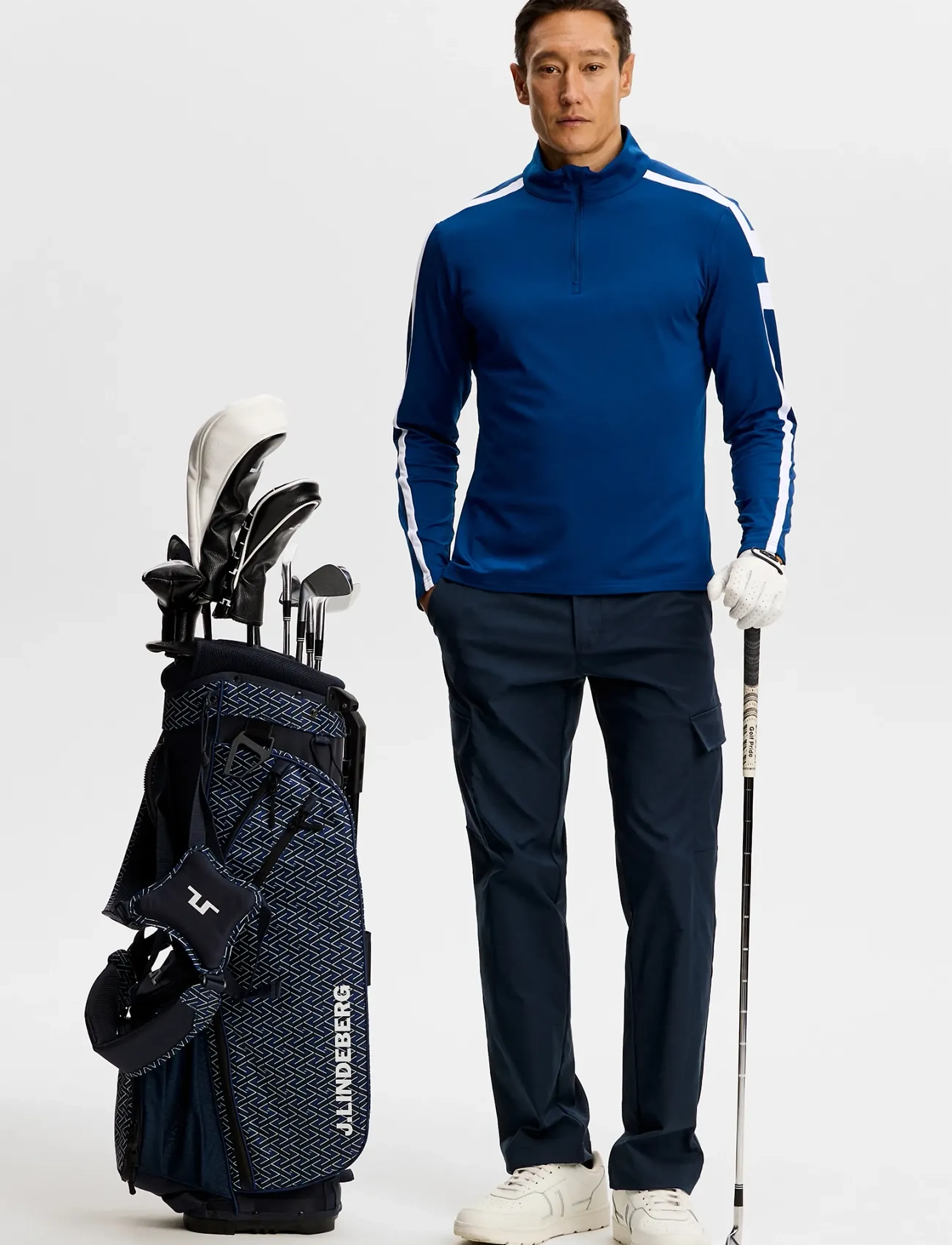 J. Lindeberg - Keaton Quarter Zip Mid Layer - fleece & mellanlager - estate blue - 3