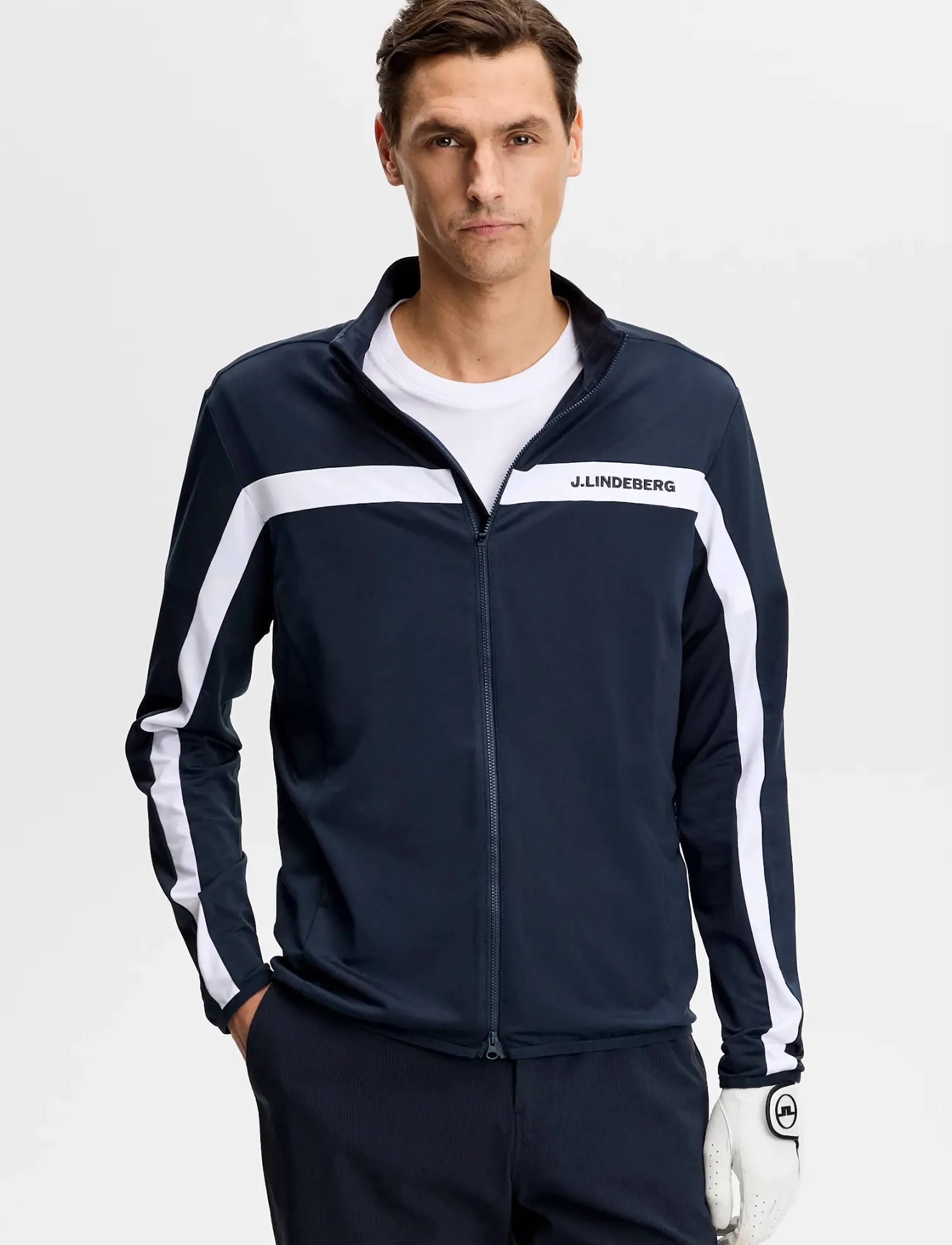 J. Lindeberg Jarvis Mid Layer - Jacken - JL NAVY / white