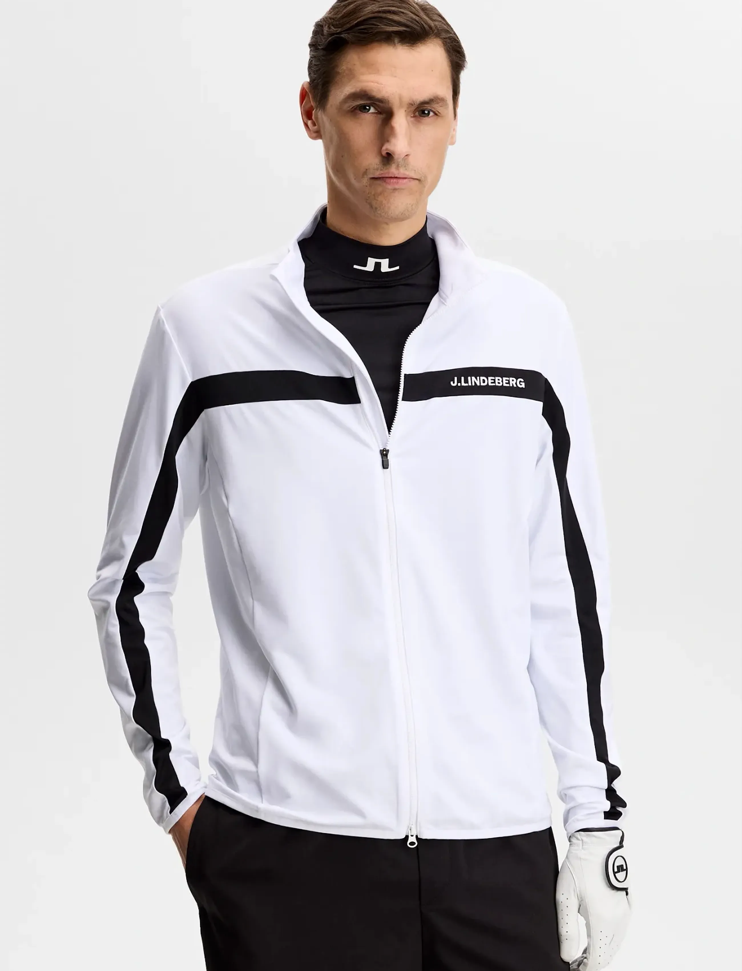 J. Lindeberg Jarvis Mid Layer, XXL, Sport Fleeces & Midlayers, Weiß - Männerswear