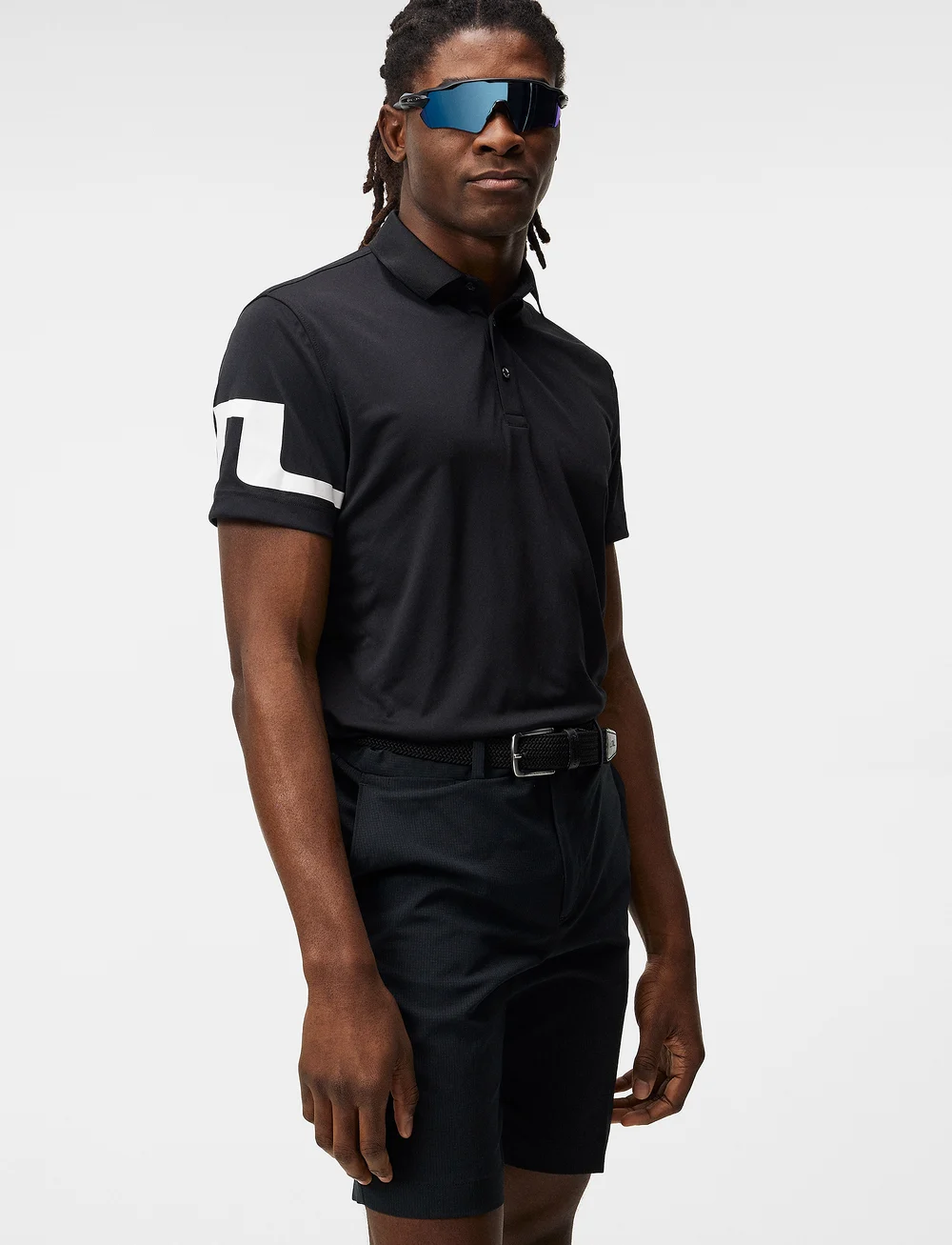 J. Lindeberg - Heath Regular Fit Golf Polo - toppe & t-shirts - black - 0