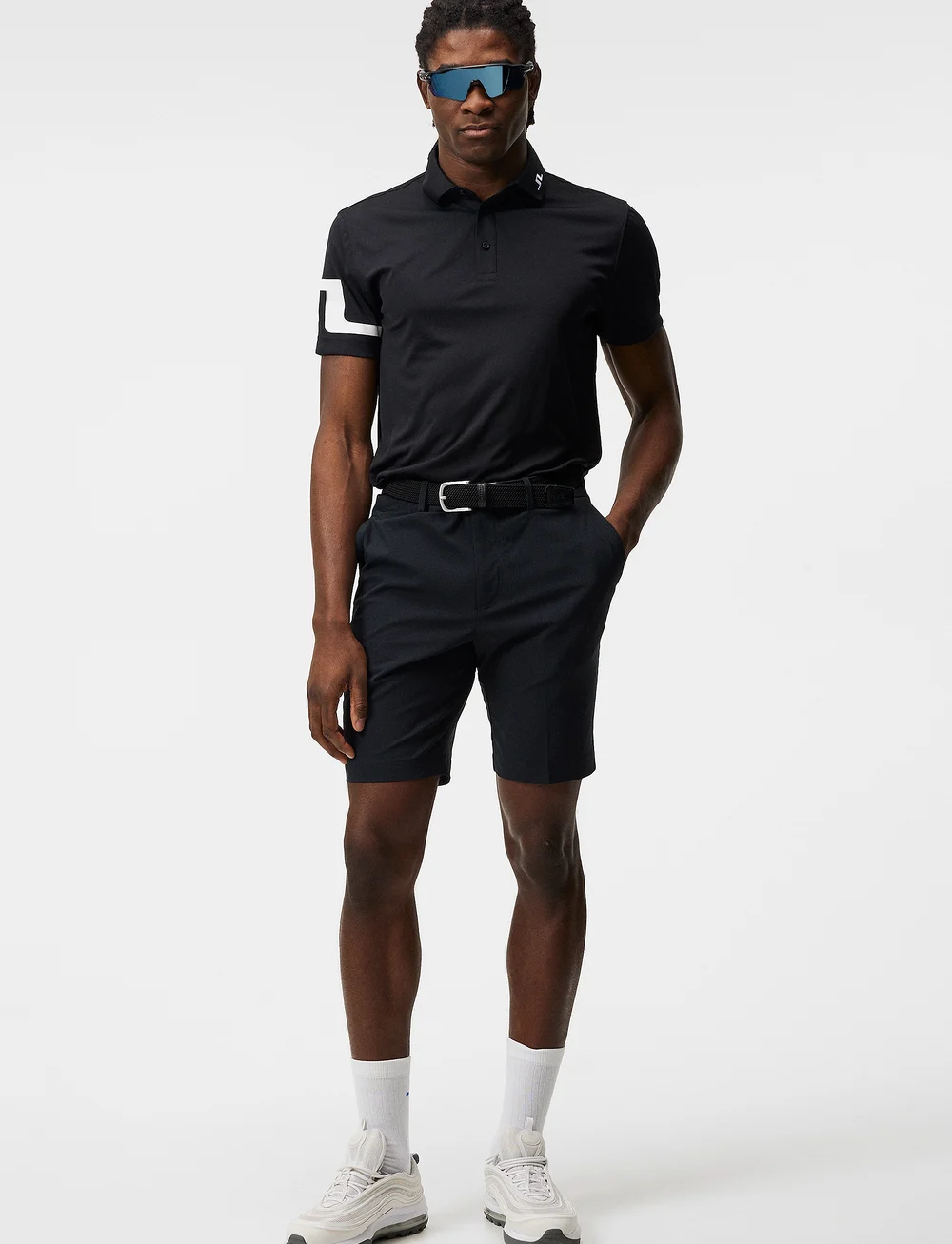 J. Lindeberg - Heath Regular Fit Golf Polo - toppe & t-shirts - black - 3