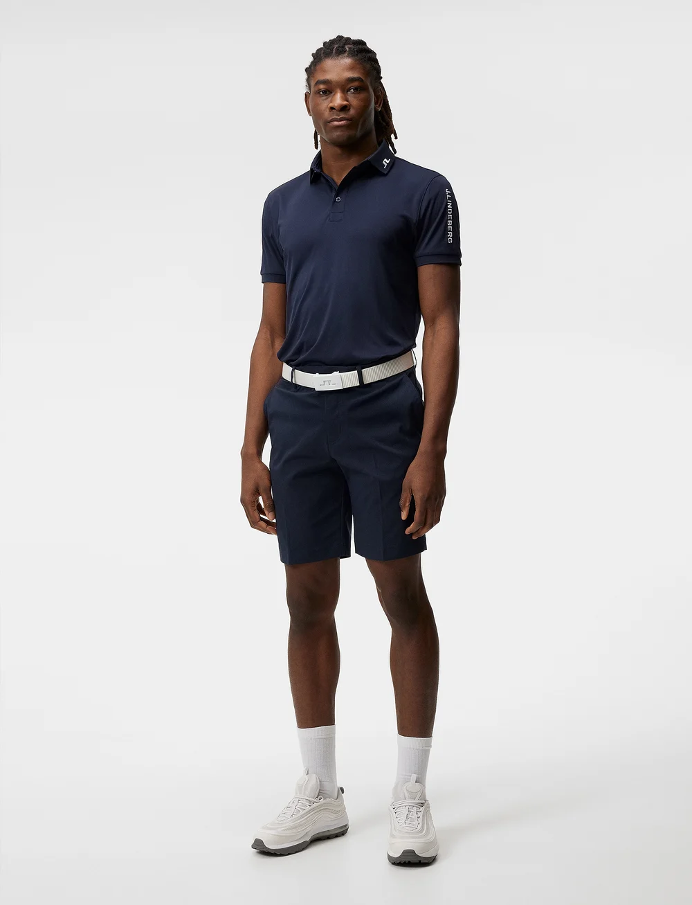 J. Lindeberg - Tour Tech Reg Fit Golf Polo - toppar & t-shirts - jl navy - 4