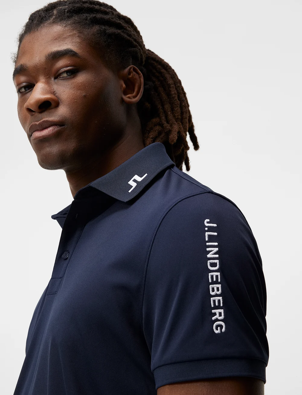 J. Lindeberg - Tour Tech Reg Fit Golf Polo - toppar & t-shirts - jl navy - 5