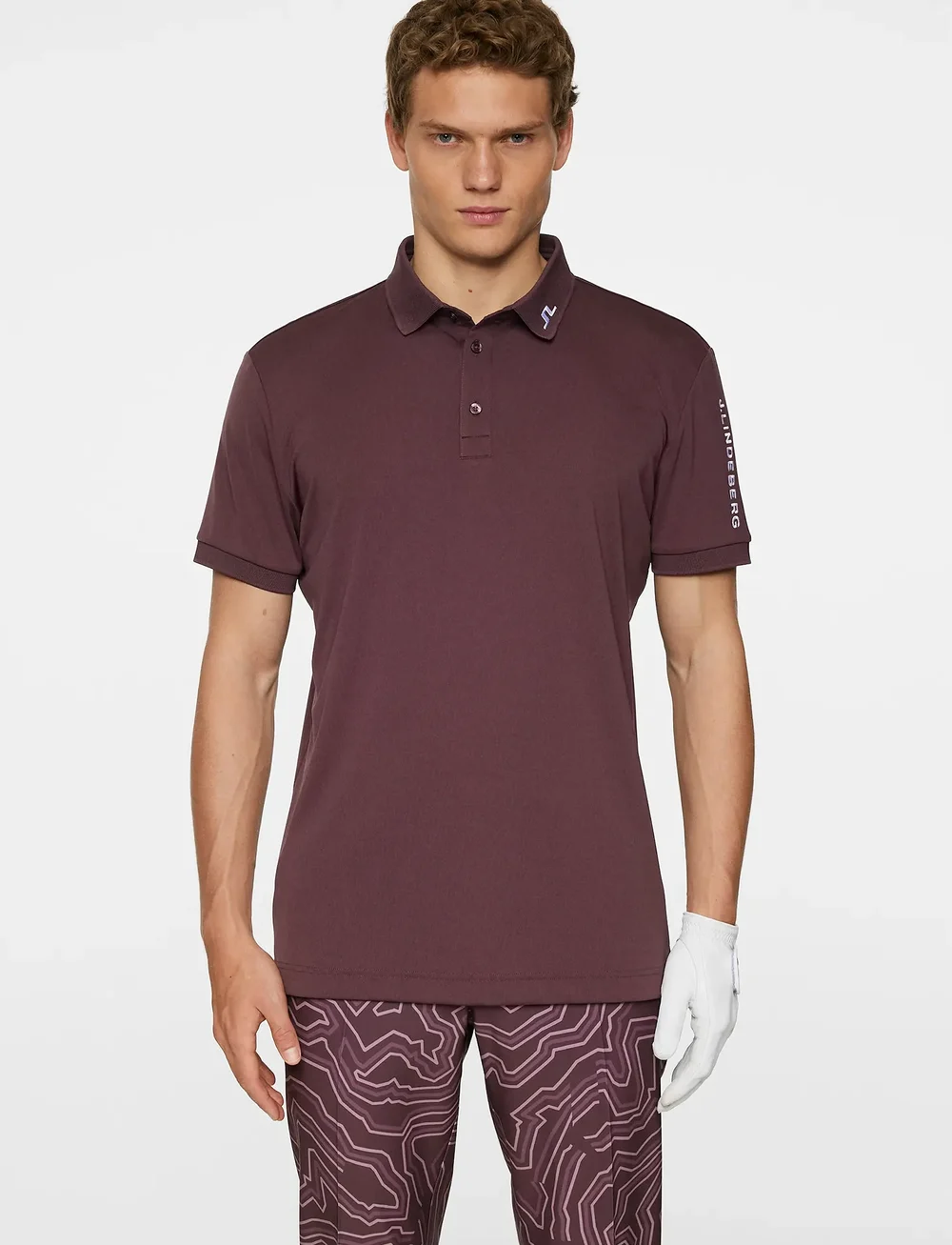 J. Lindeberg - Tour Tech Polo - toppar & t-shirts - huckleberry - 0