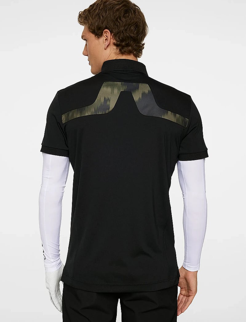 J. Lindeberg - KV Print Polo - alussärgid ja t-särgid - black - 3