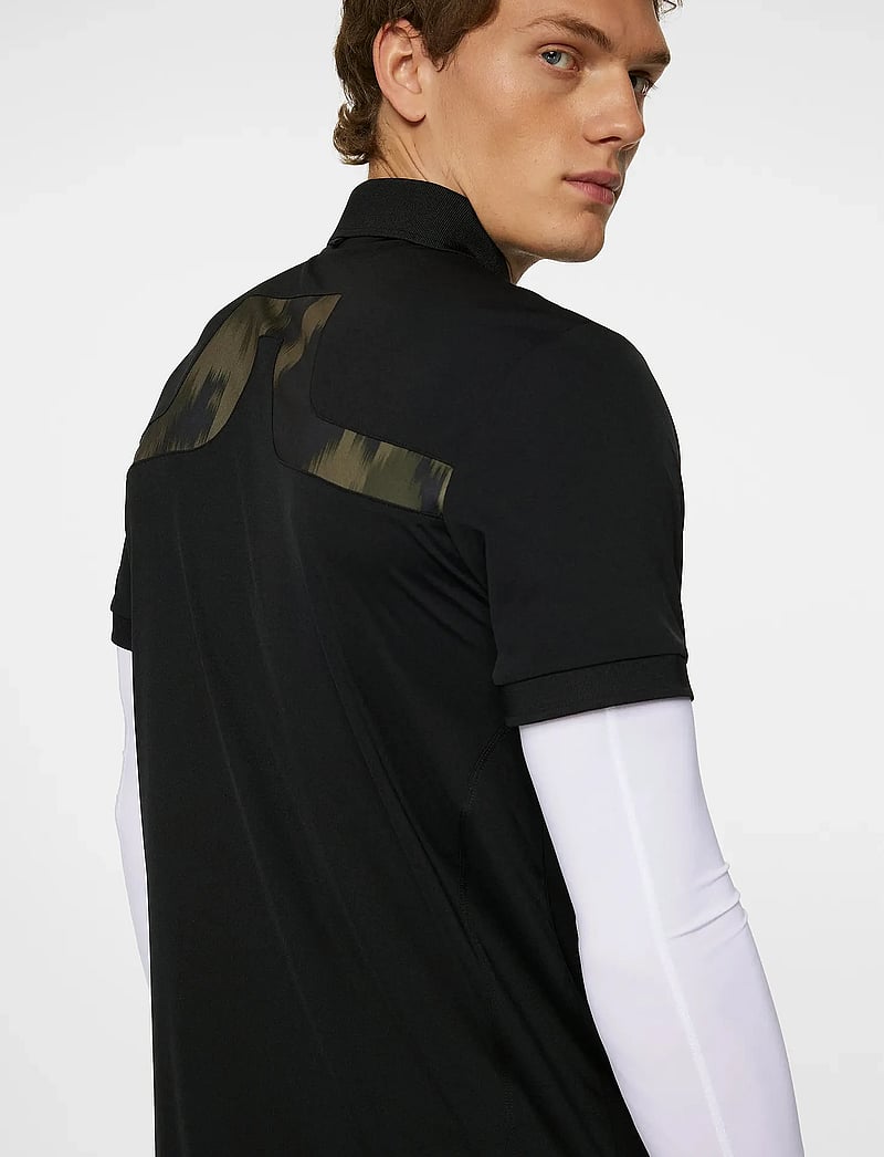 J. Lindeberg - KV Print Polo - alussärgid ja t-särgid - black - 5