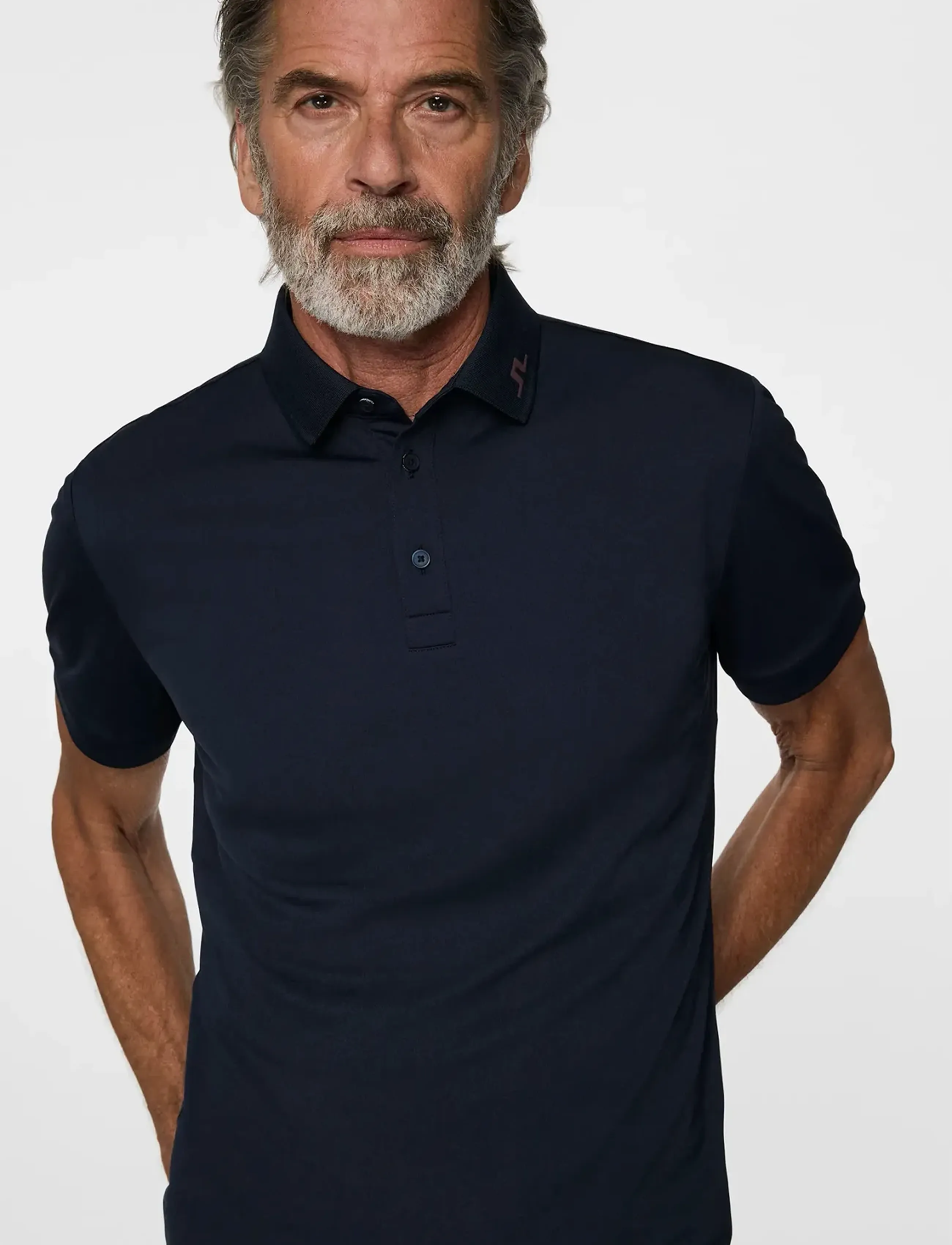 J. Lindeberg - KV Print Polo - toppar & t-shirts - jl navy - 5