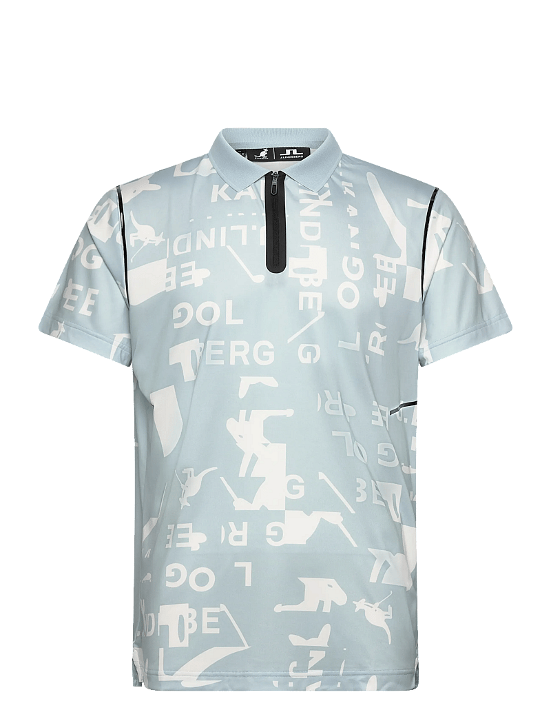 J. Lindeberg - Miro Print Polo - alussärgid ja t-särgid - jl kangol wintersky white m - 1