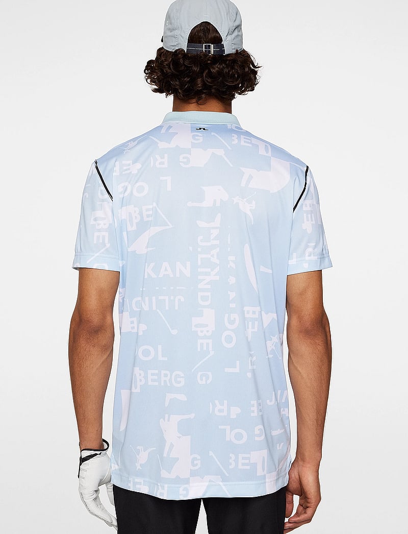 J. Lindeberg - Miro Print Polo - alussärgid ja t-särgid - jl kangol wintersky white m - 3